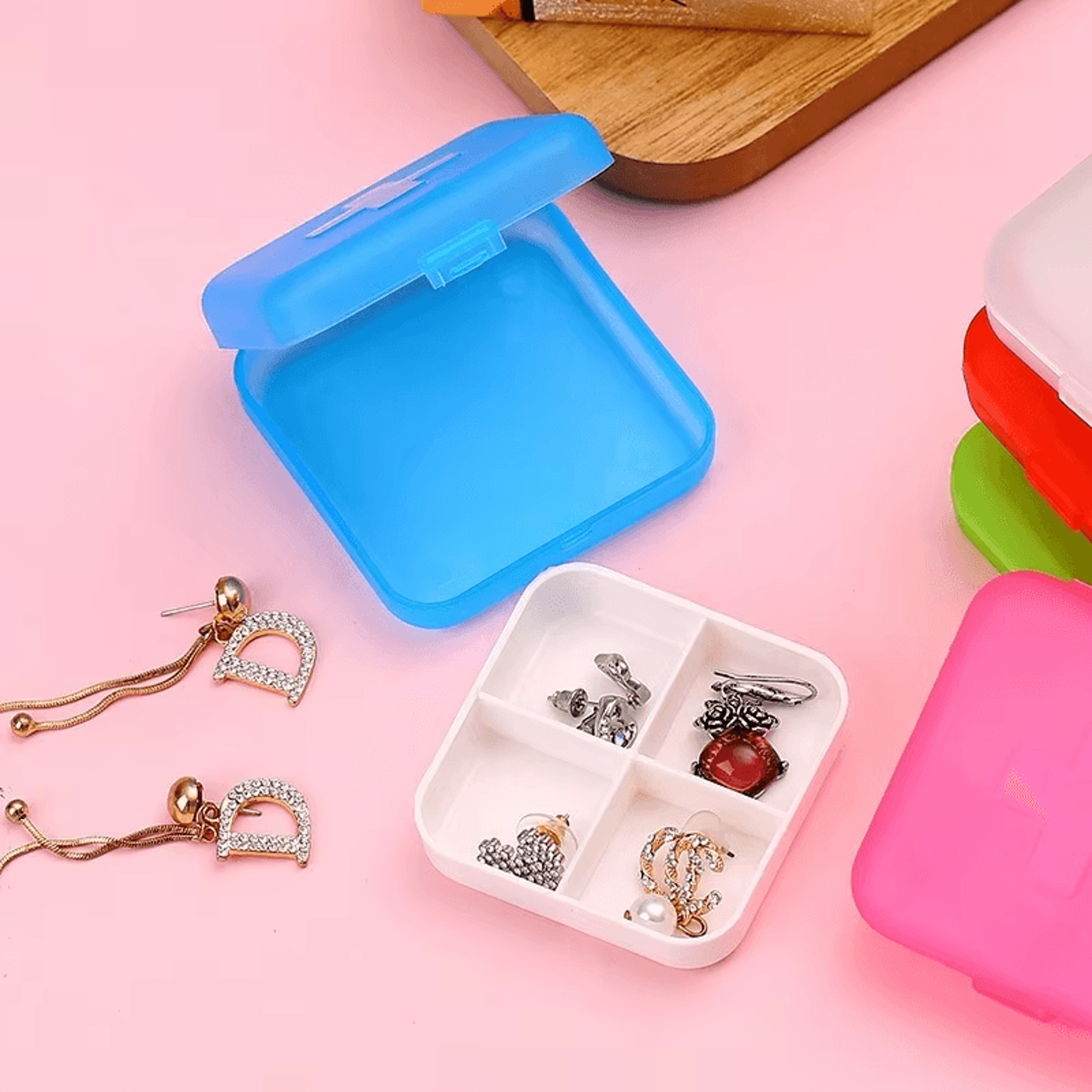 Portable Pill Organizer Box Mini Pocket Medicine Storage Case 2