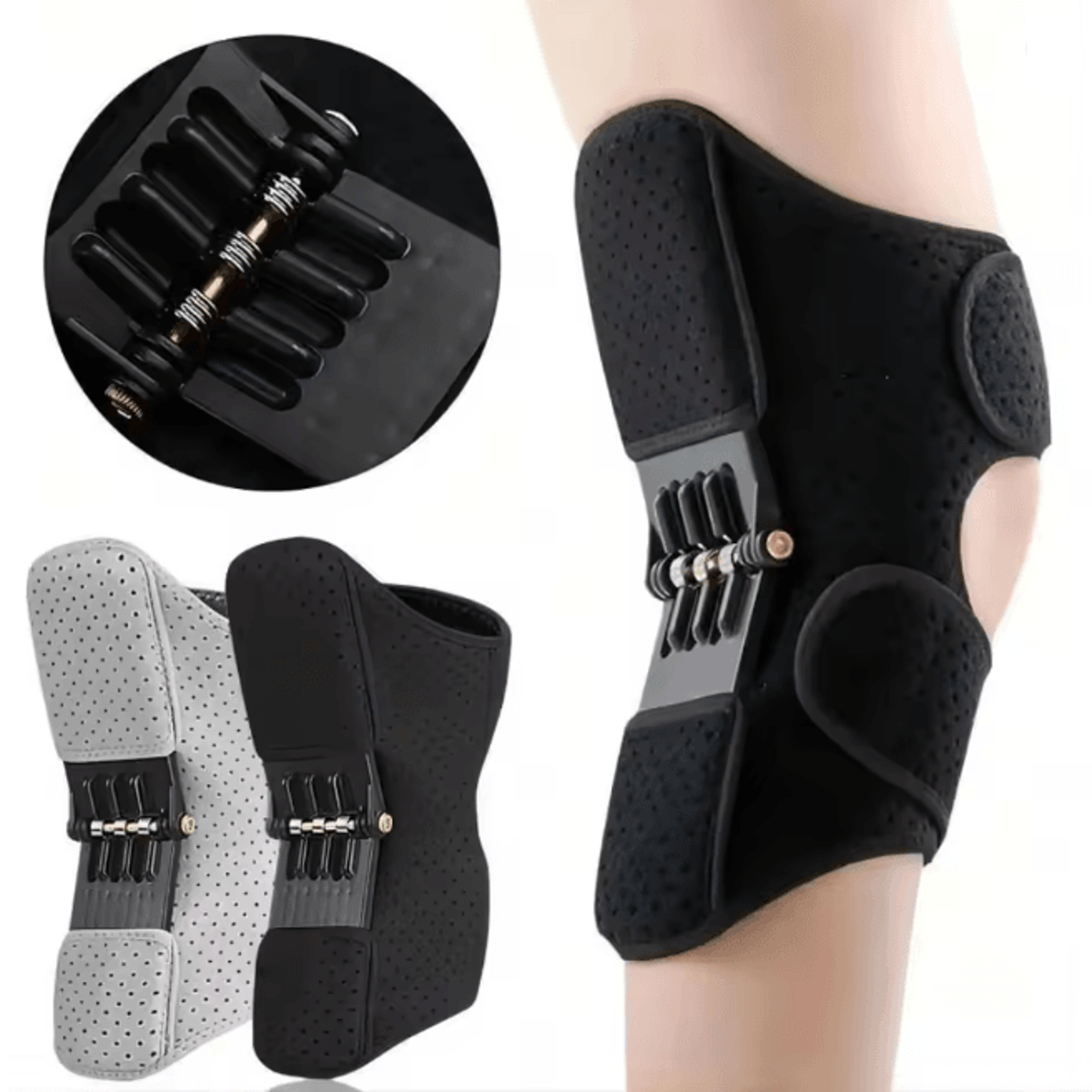 Spring Assisted Knee Support Brace For Mobility And Stability 0