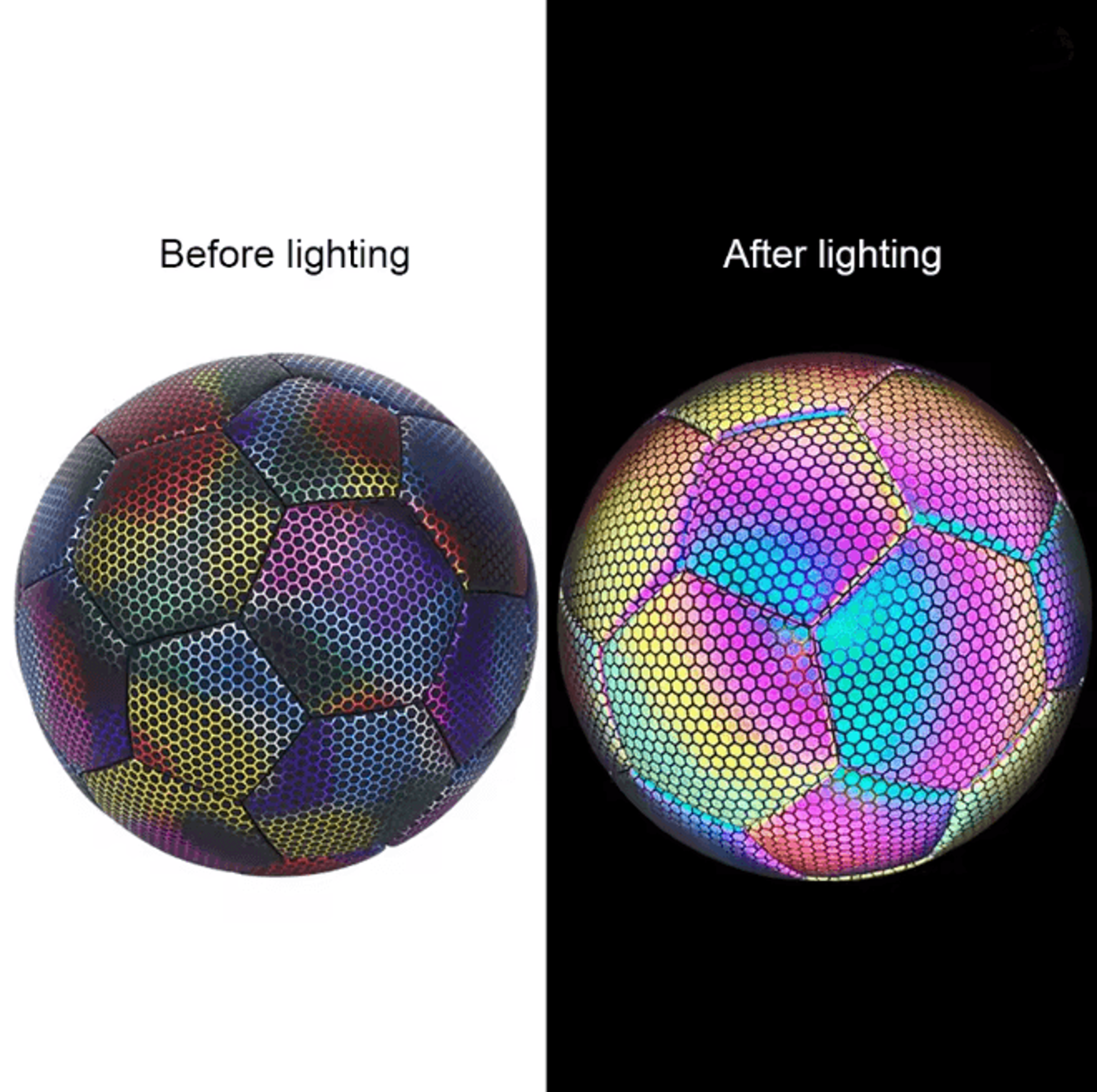 Reflective Colorful Basketball For Night Play And Decorative Fun 2