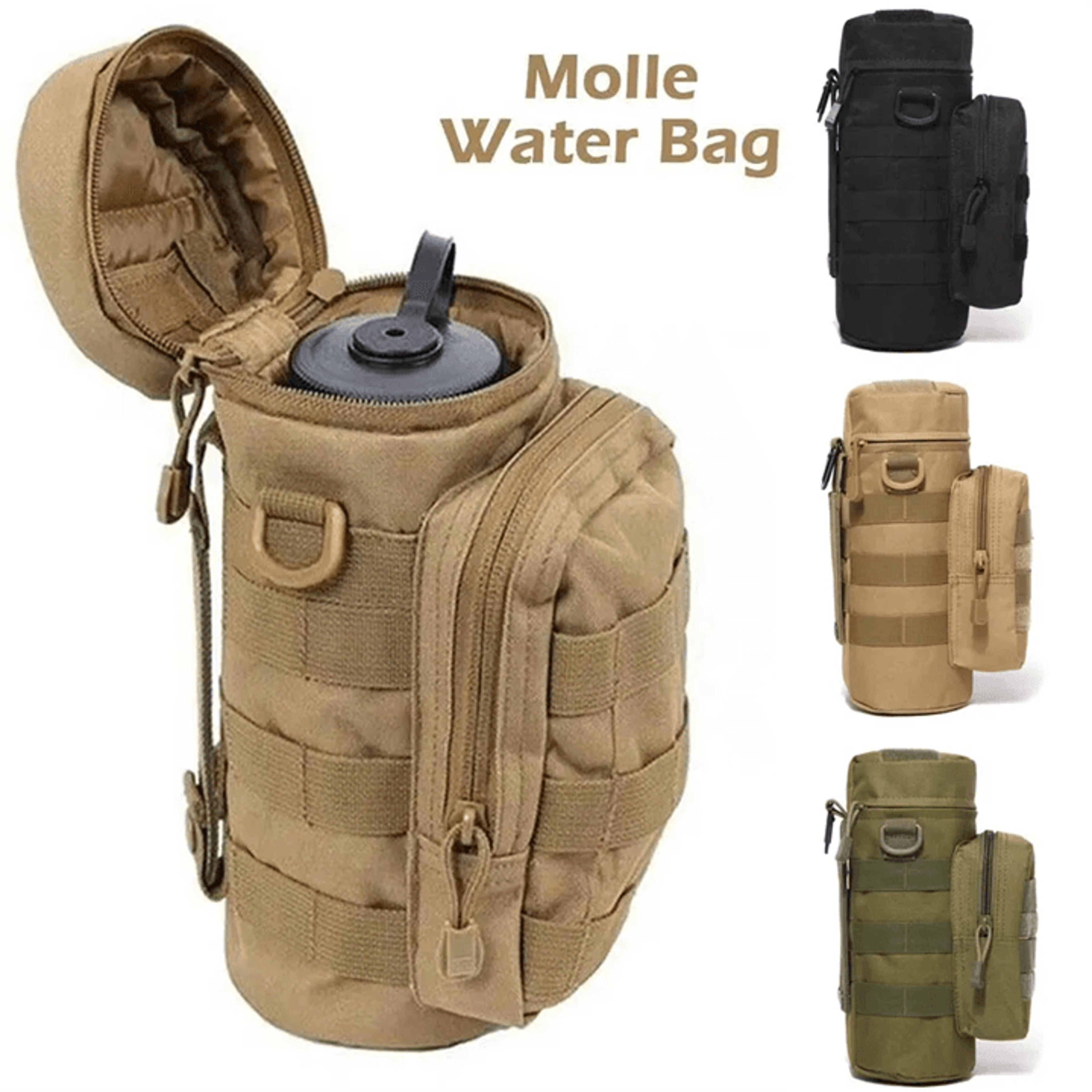 Tactical Molle Water Bottle Pouch Outdoor Hydration Carrier 0