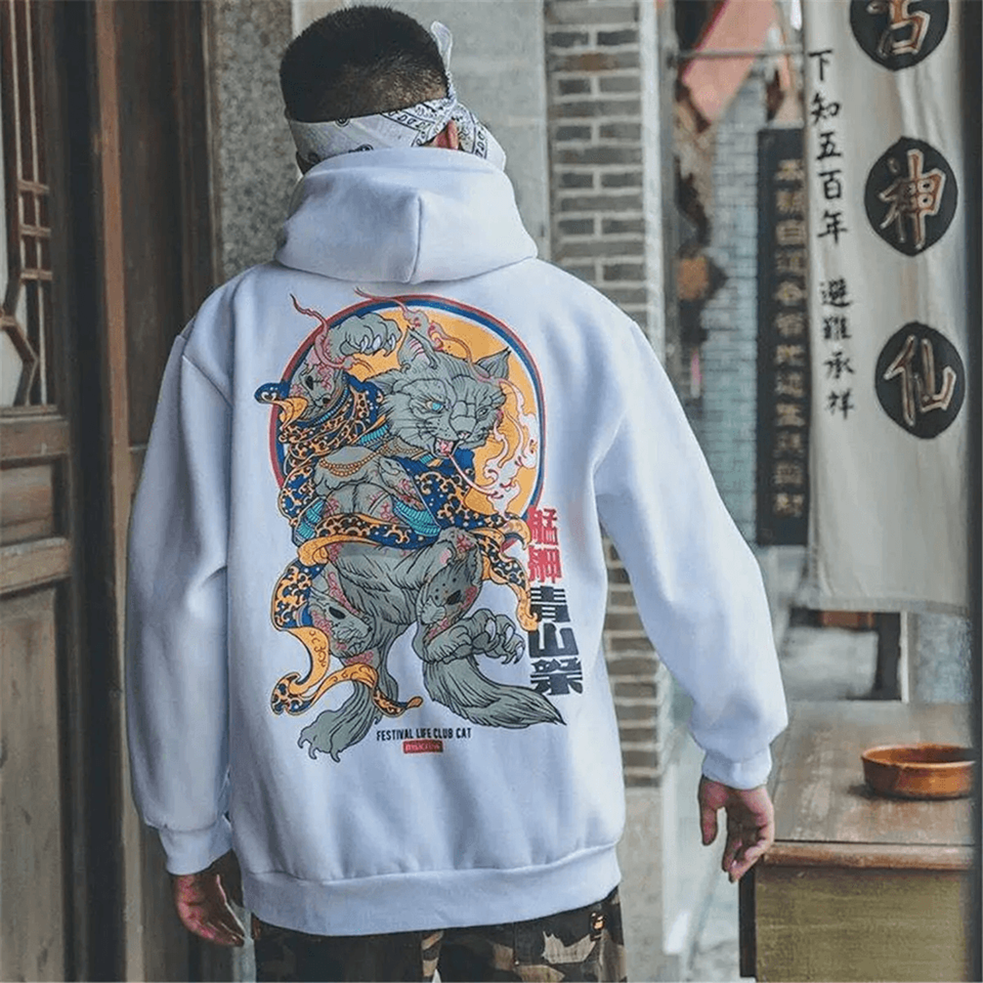 Harajuku Devil Hoodie Oversized Japanese Streetwear Pullover 1