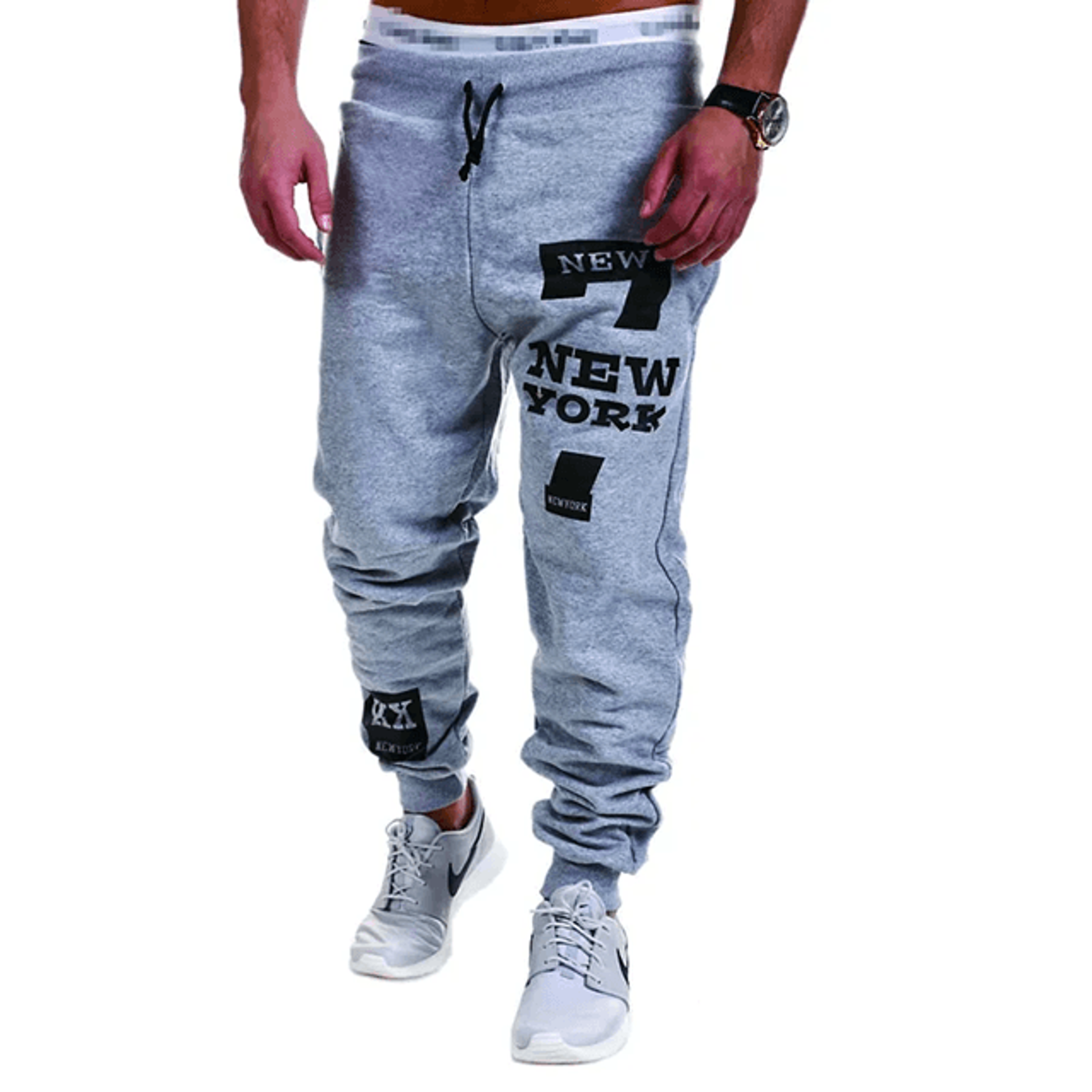Mens Graphic Jogger Sweatpants Casual Streetwear Elastic Waist 9
