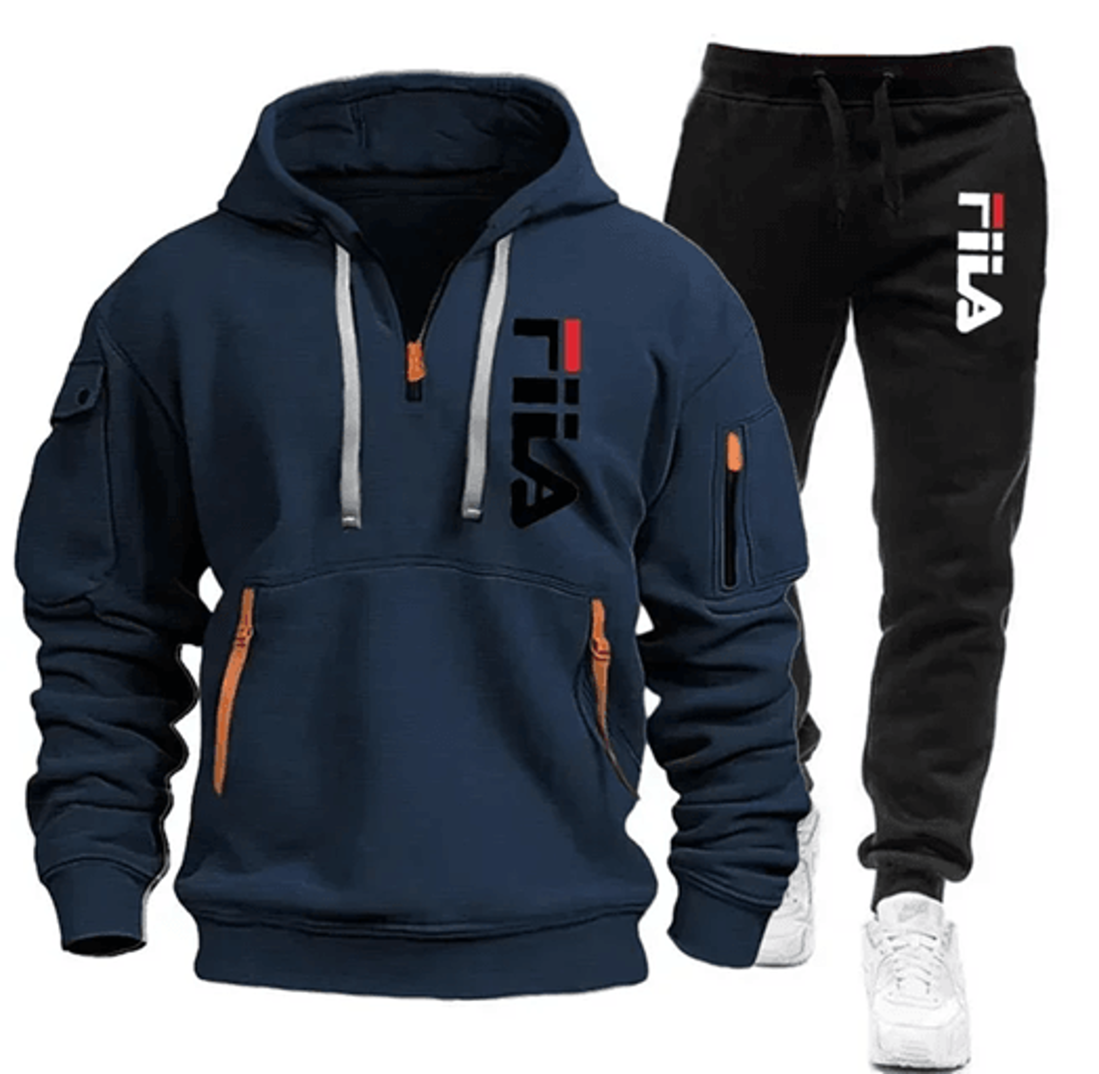 Mens Zip Up Hoodie And Sweatpants Sportswear Set Casual Fitness Jogging Outfit 11
