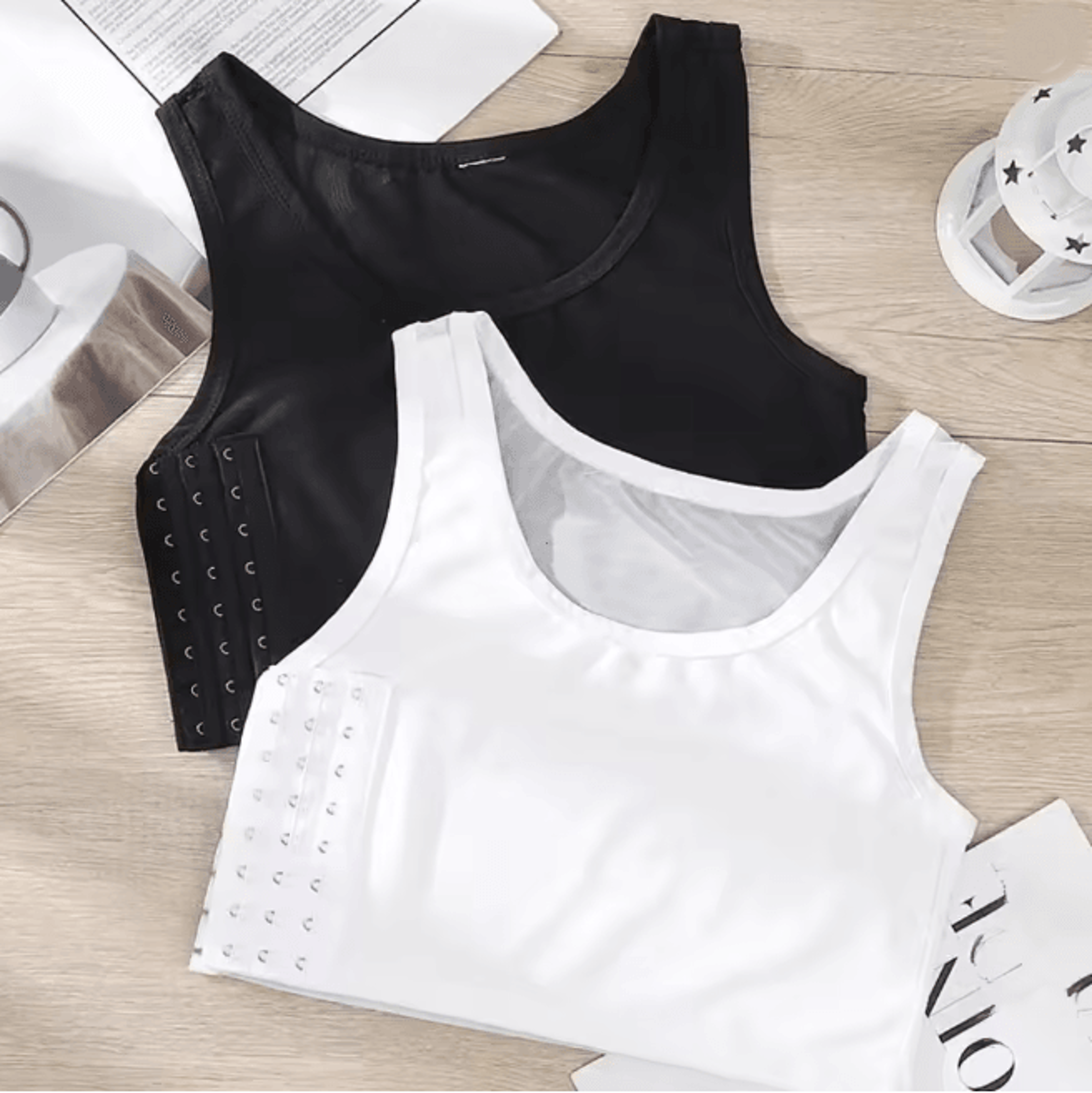 Breathable Chest Binder Wireless Compression Vest For Daily Comfort 2