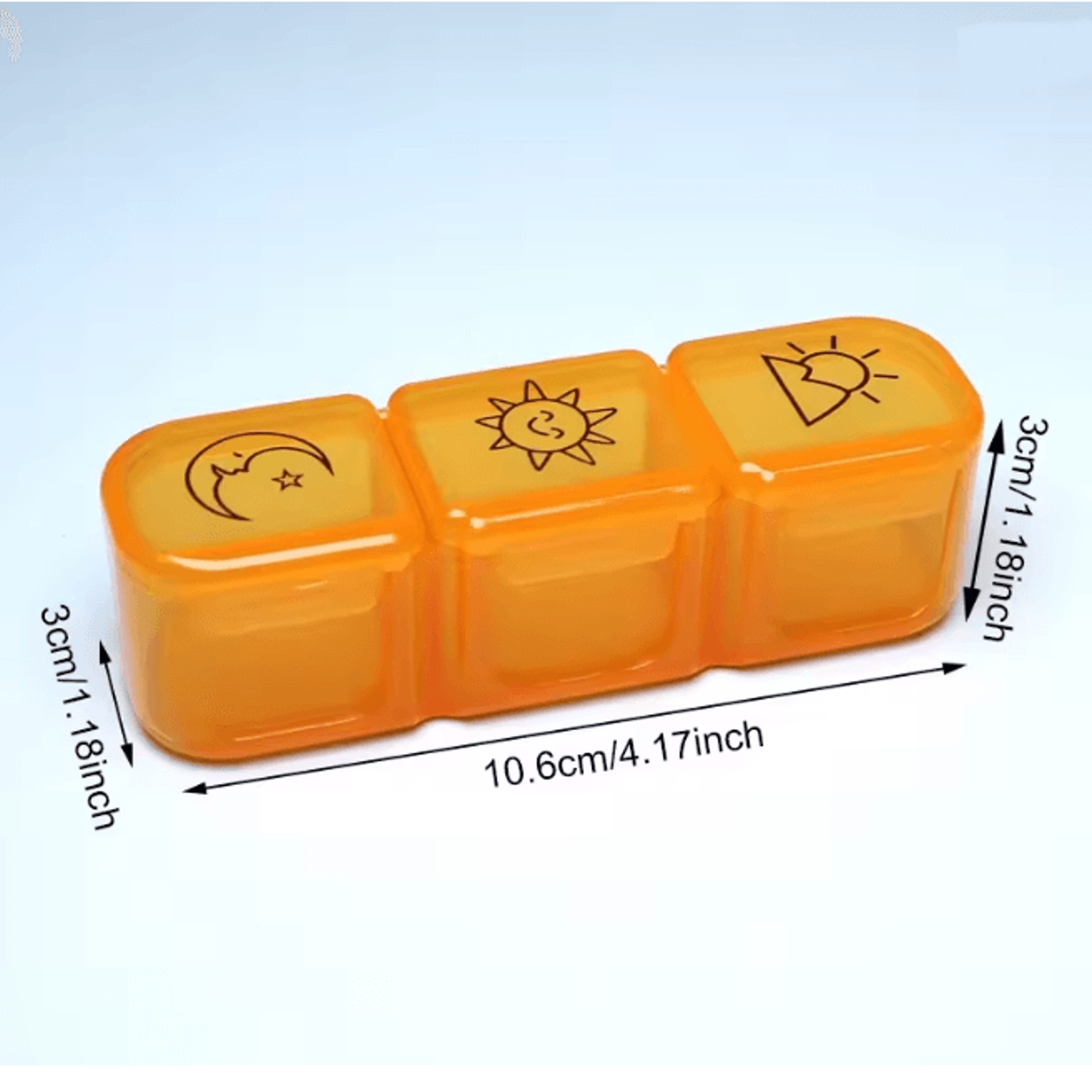 Weekly Pill Organizer 21 Compartment Portable Medicine Box 13