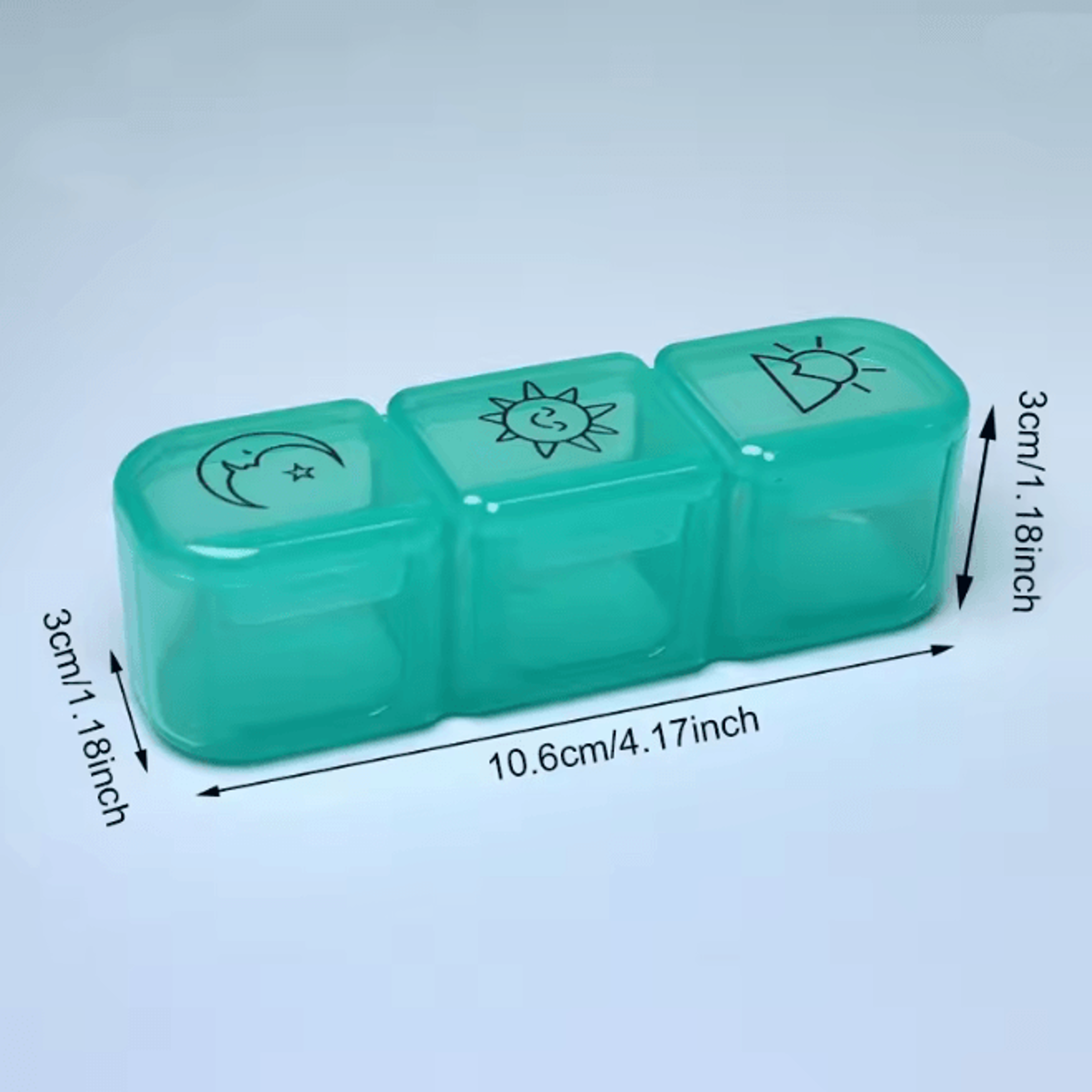 Weekly Pill Organizer 21 Compartment Portable Medicine Box 14