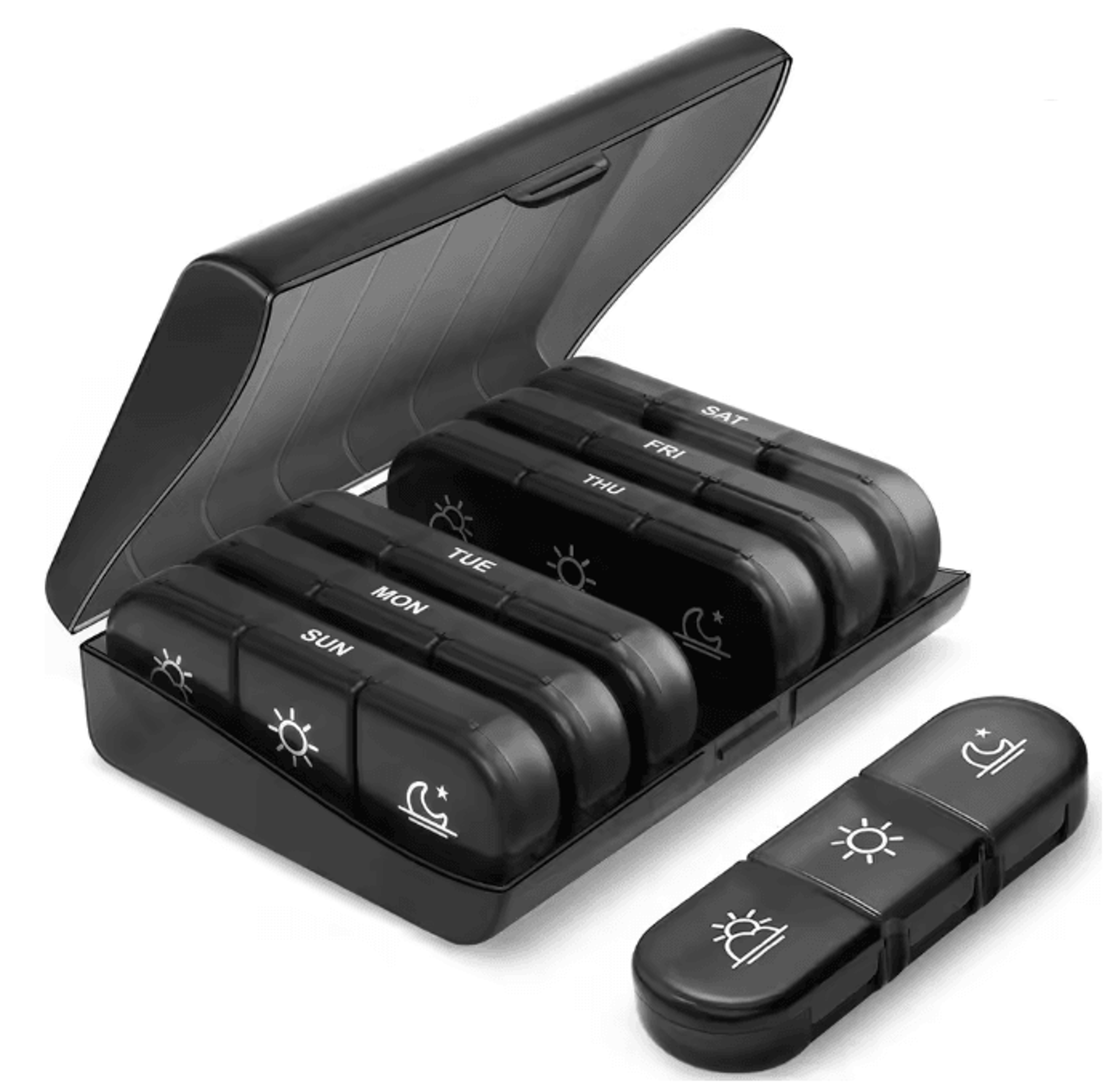 7 Day Pill Organizer Three Times Daily Anti Light Medicine Box 3