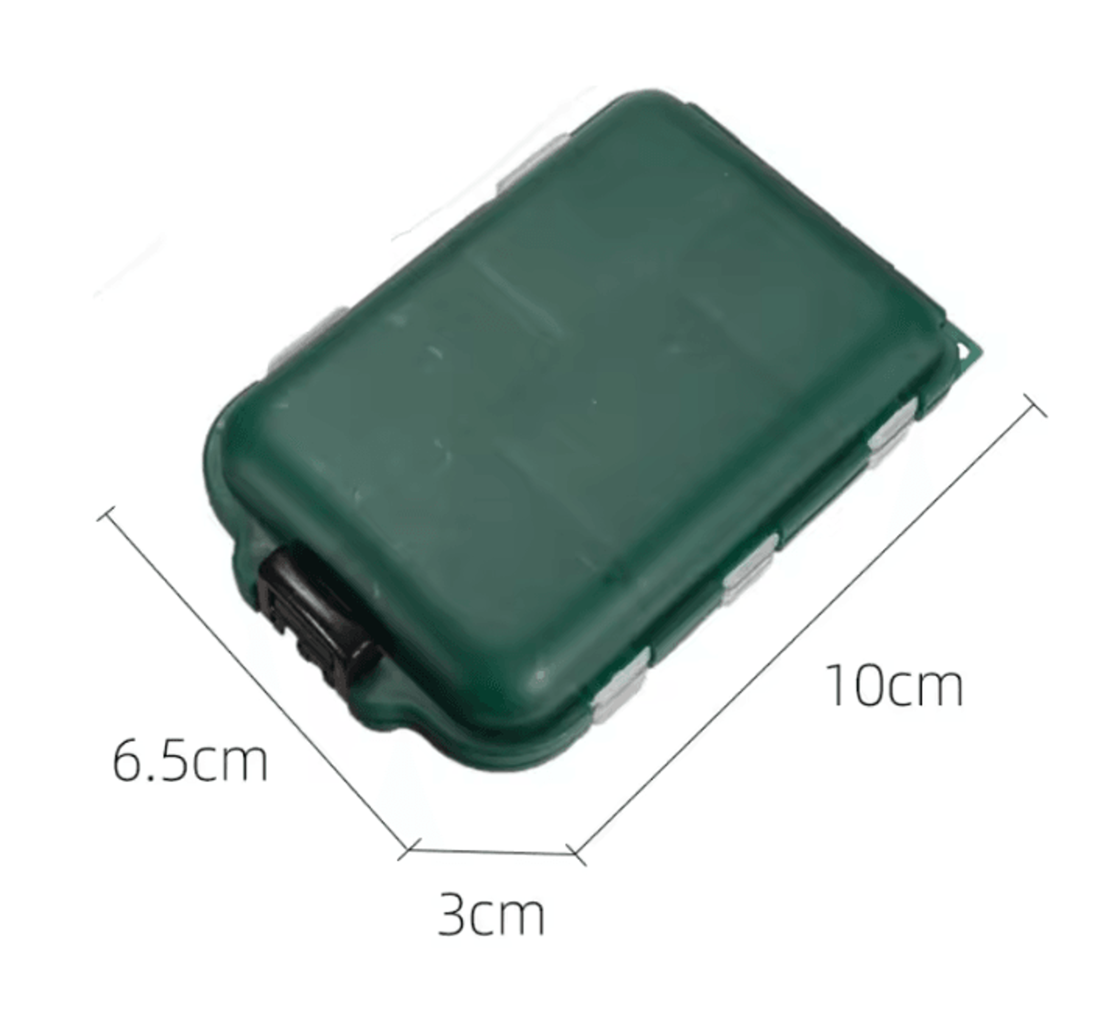 Double Sided Fishing Tackle Box 10 Grid Storage Organizer 3