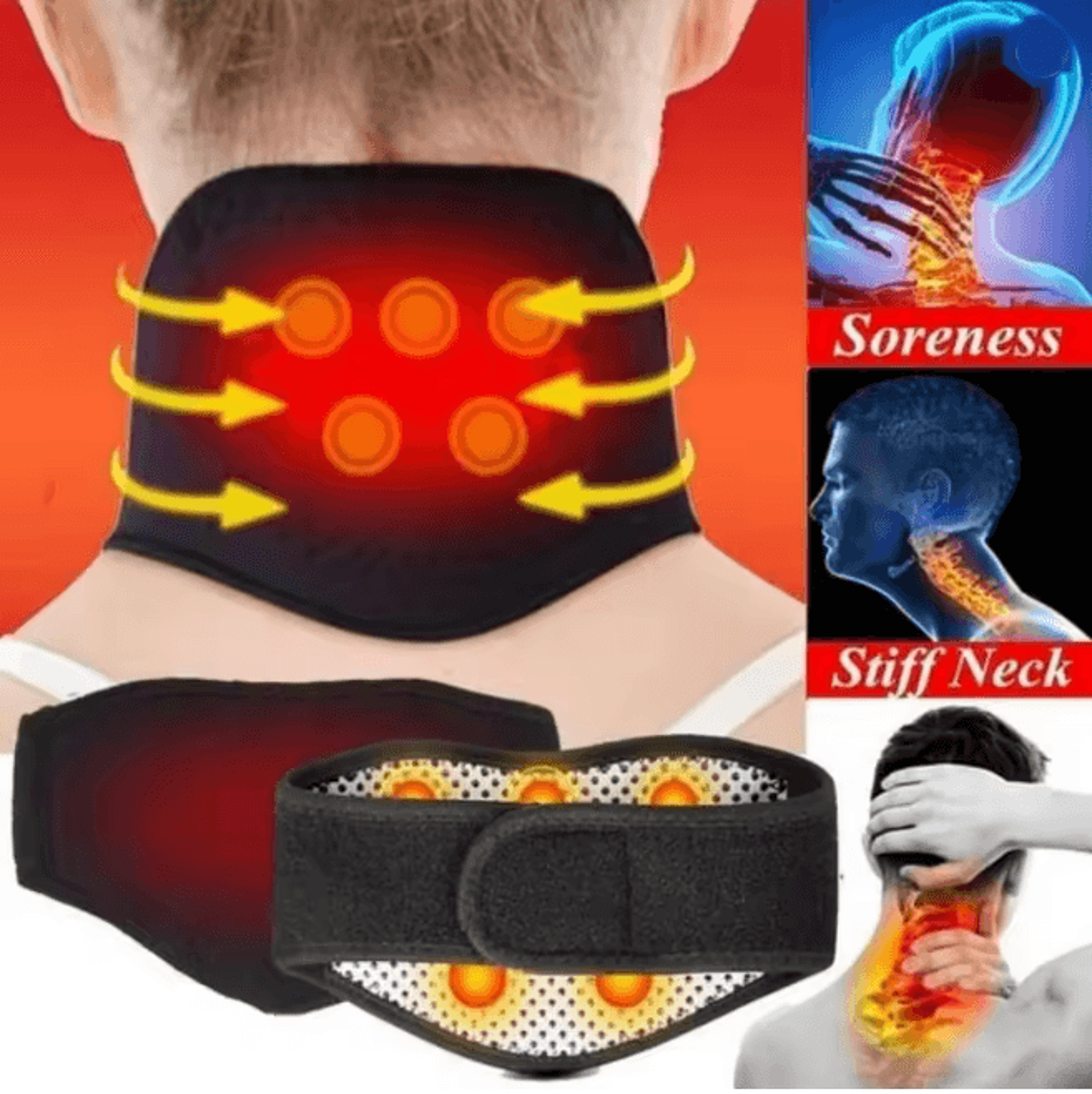 Self Heating Neck Support Brace Magnetic Cervical Relief 0