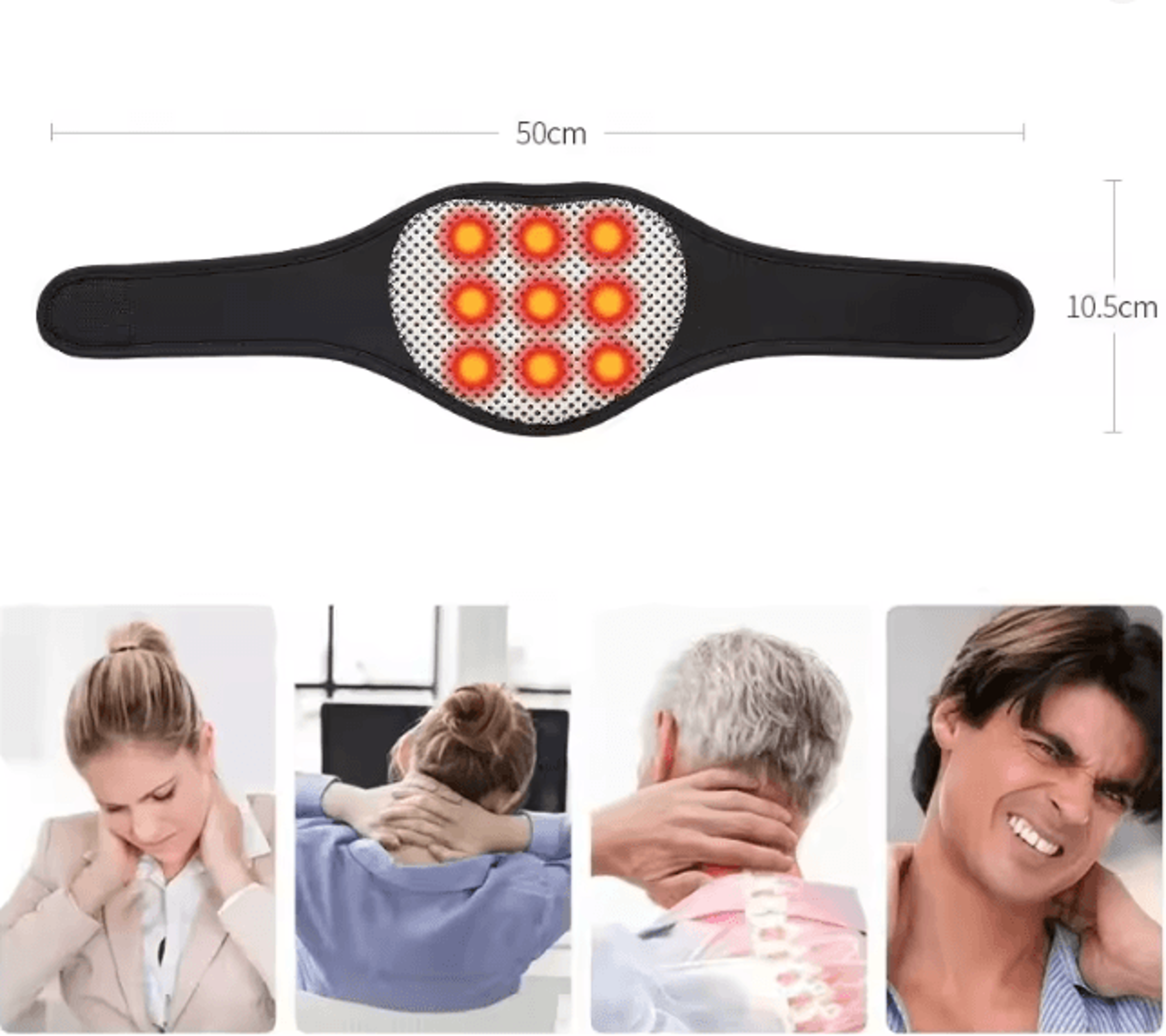 Self Heating Neck Support Brace Magnetic Cervical Relief 4