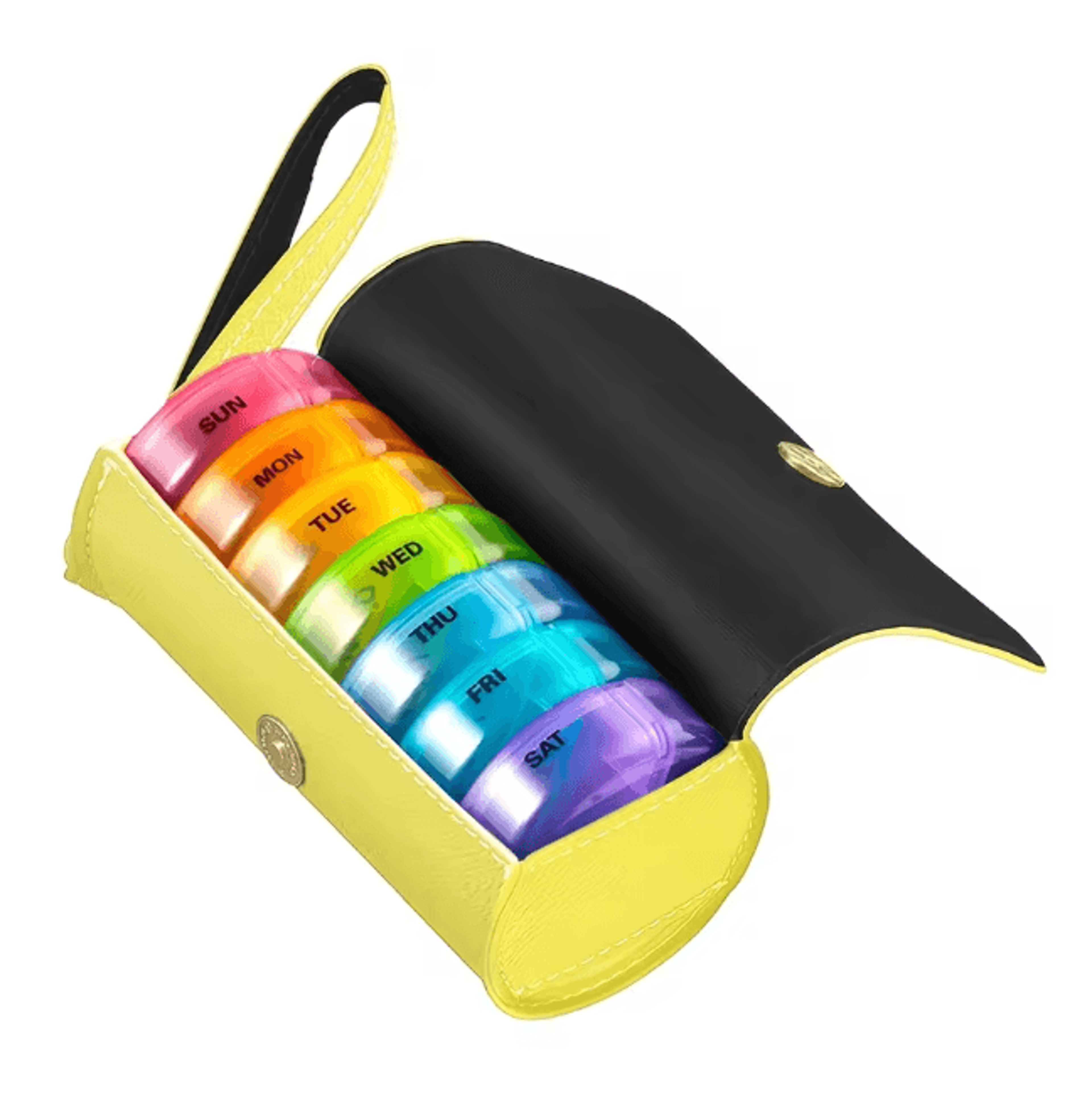 Weekly AM PM Pill Organizer With Leather Travel Case 8