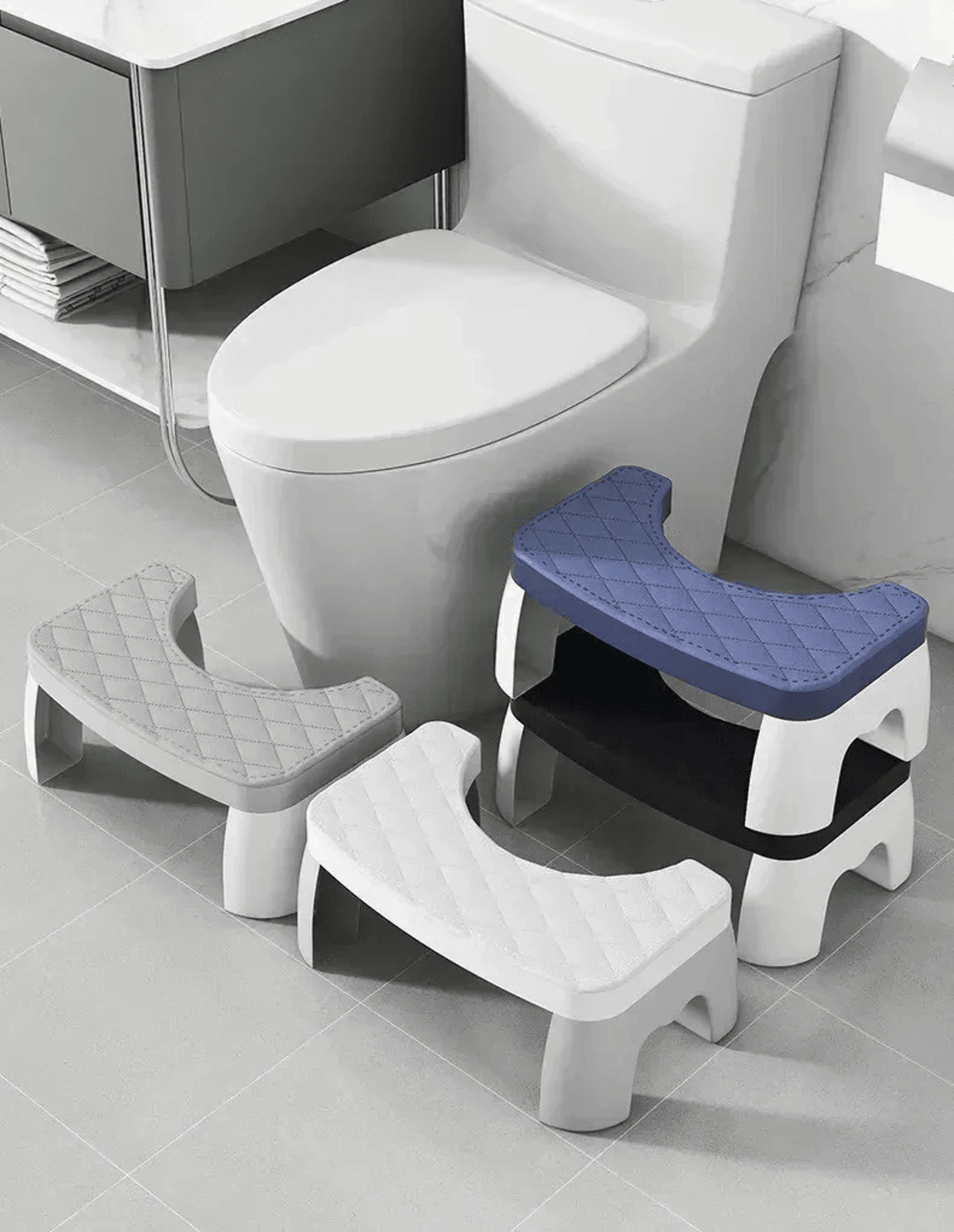Waterproof Toilet Foot Stool Ergonomic Squat Stool For Bathroom Comfort 0