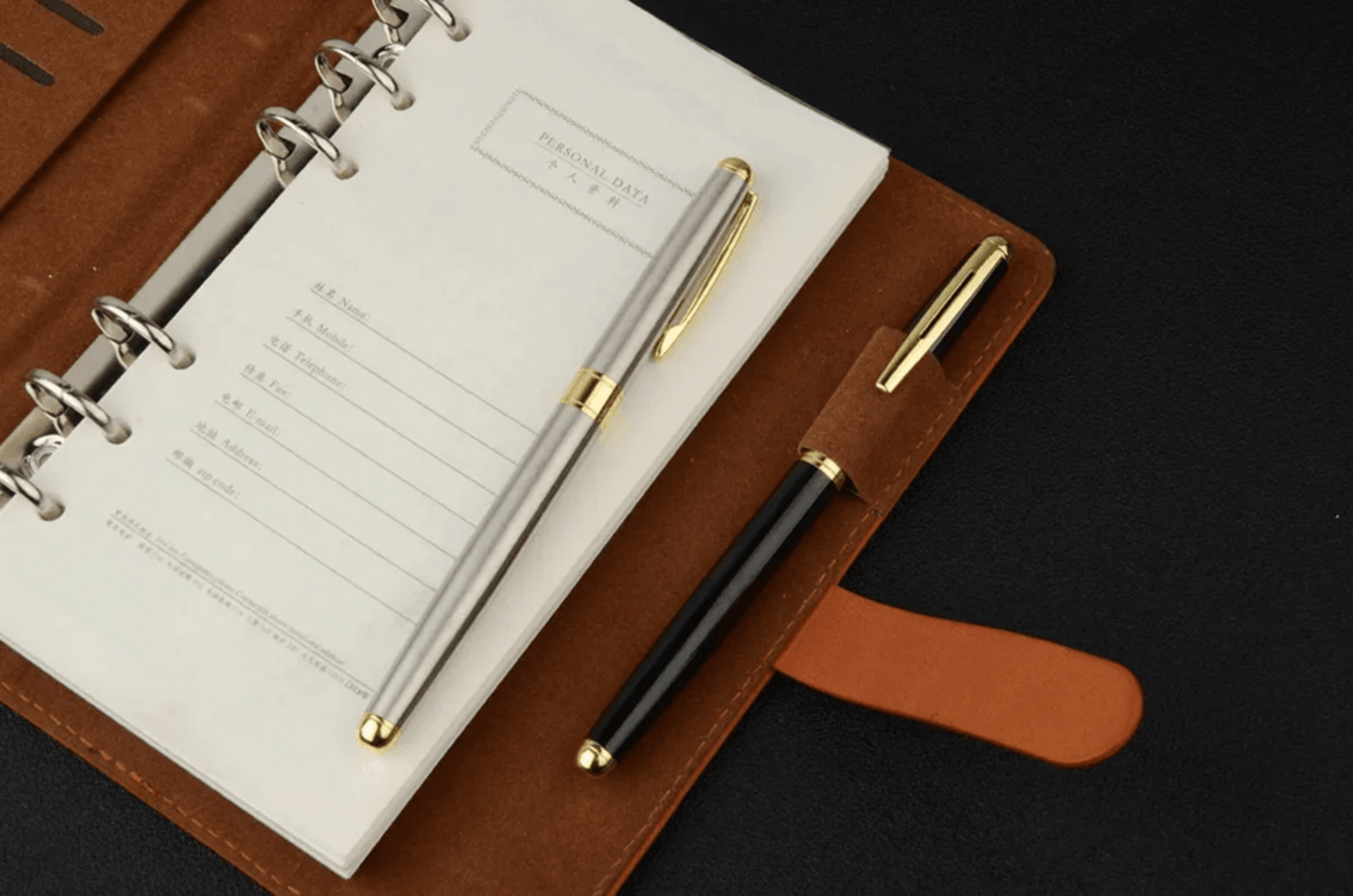 Stainless Steel Business Ballpoint Pen Refillable Signature Writing Pen 1