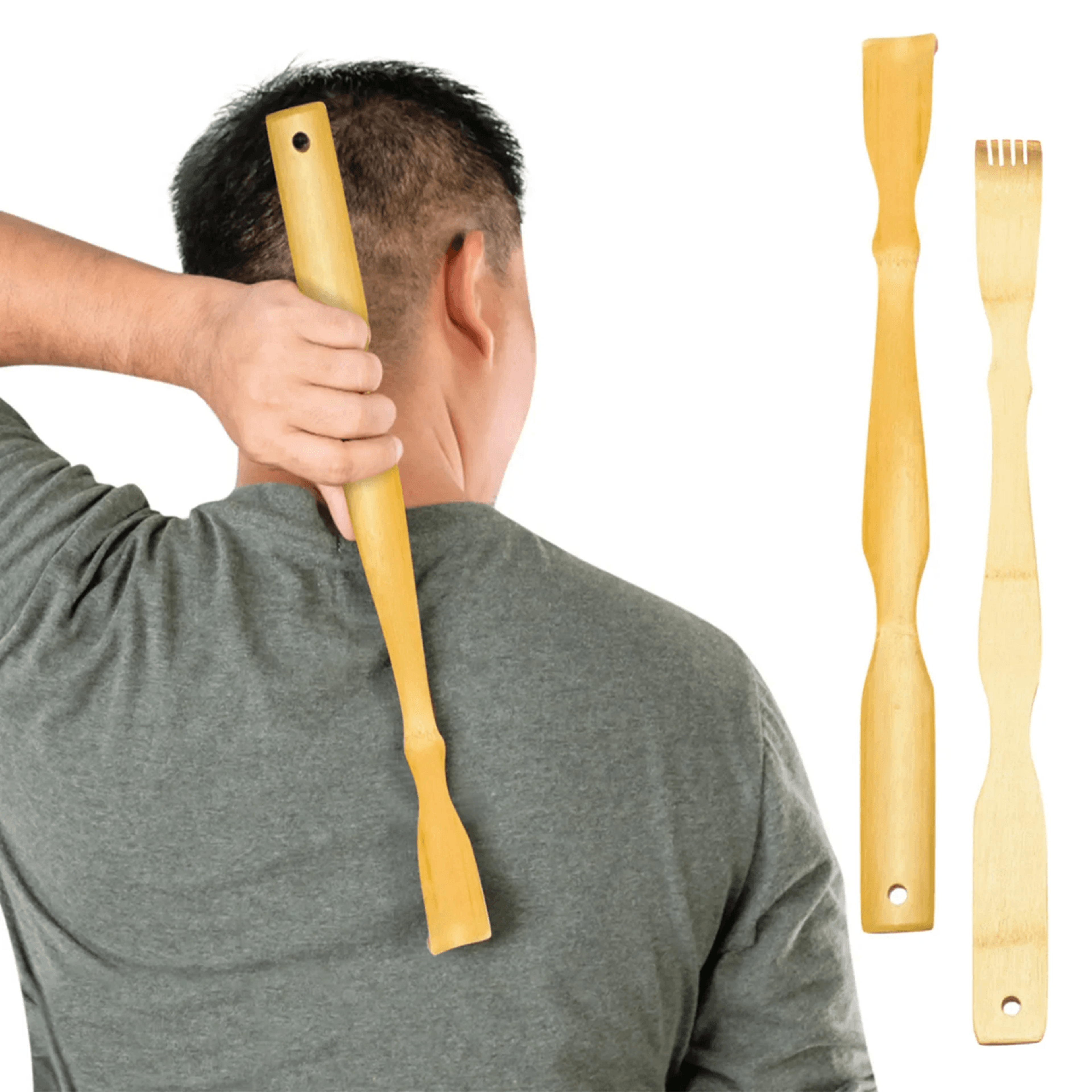 Bamboo Back Scratcher Massage Stick Long Handle Body Massager 4