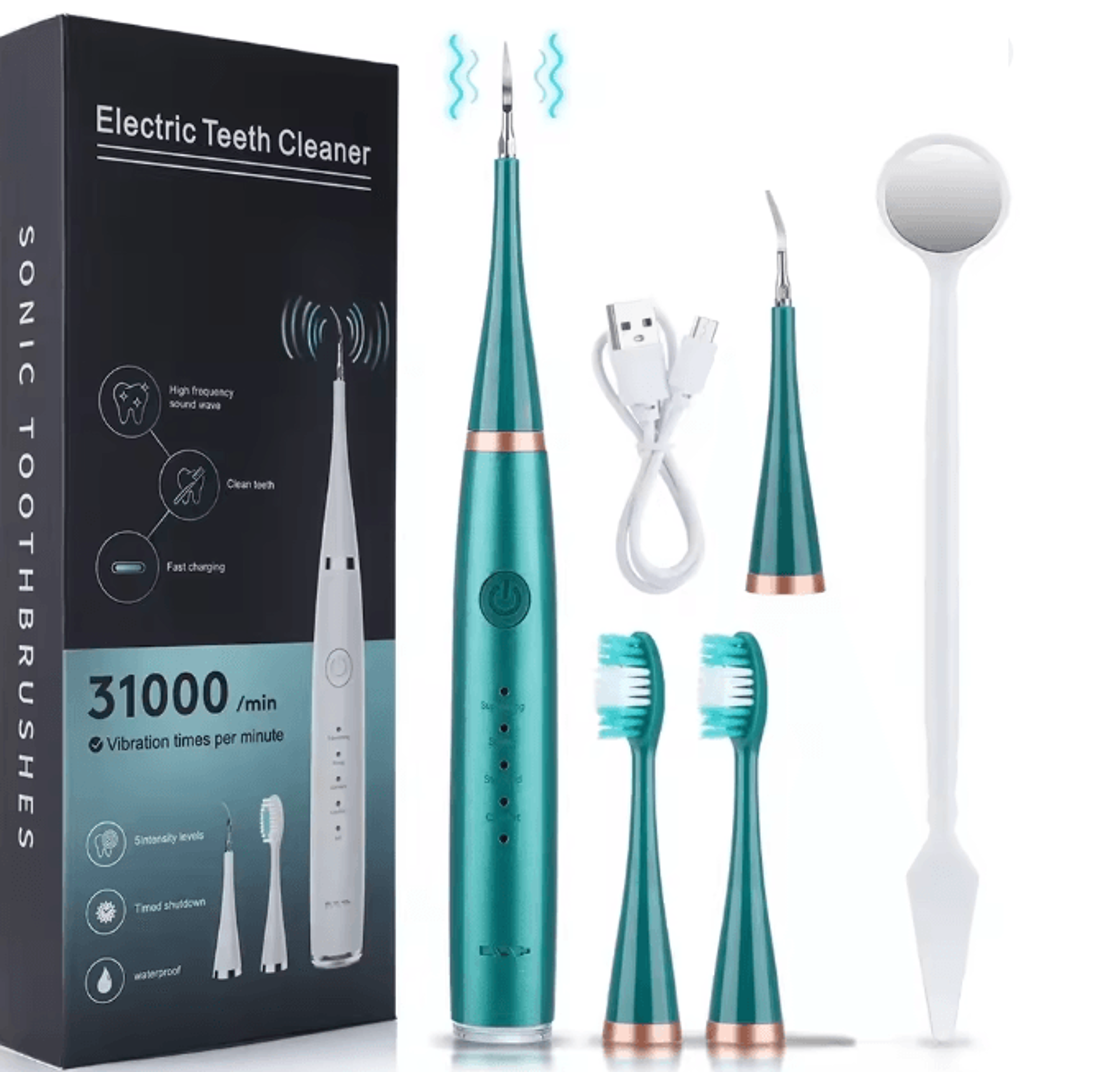 SonicClean Pro Electric Toothbrush 3 In 1 Whitening Oral Care 3