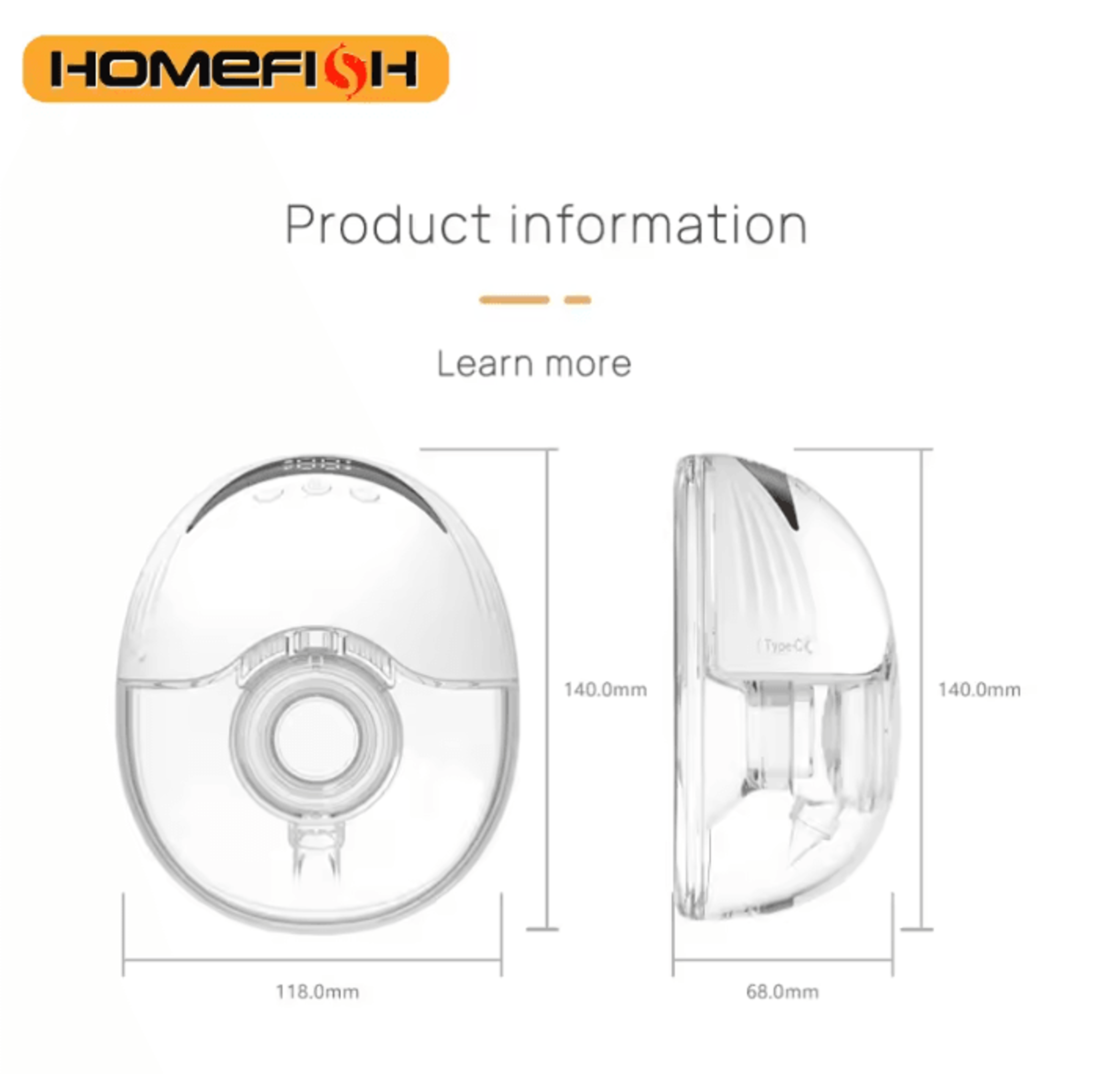 MilkEase Wearable Electric Breast Pump Hands Free Portable Comfort Fit 1