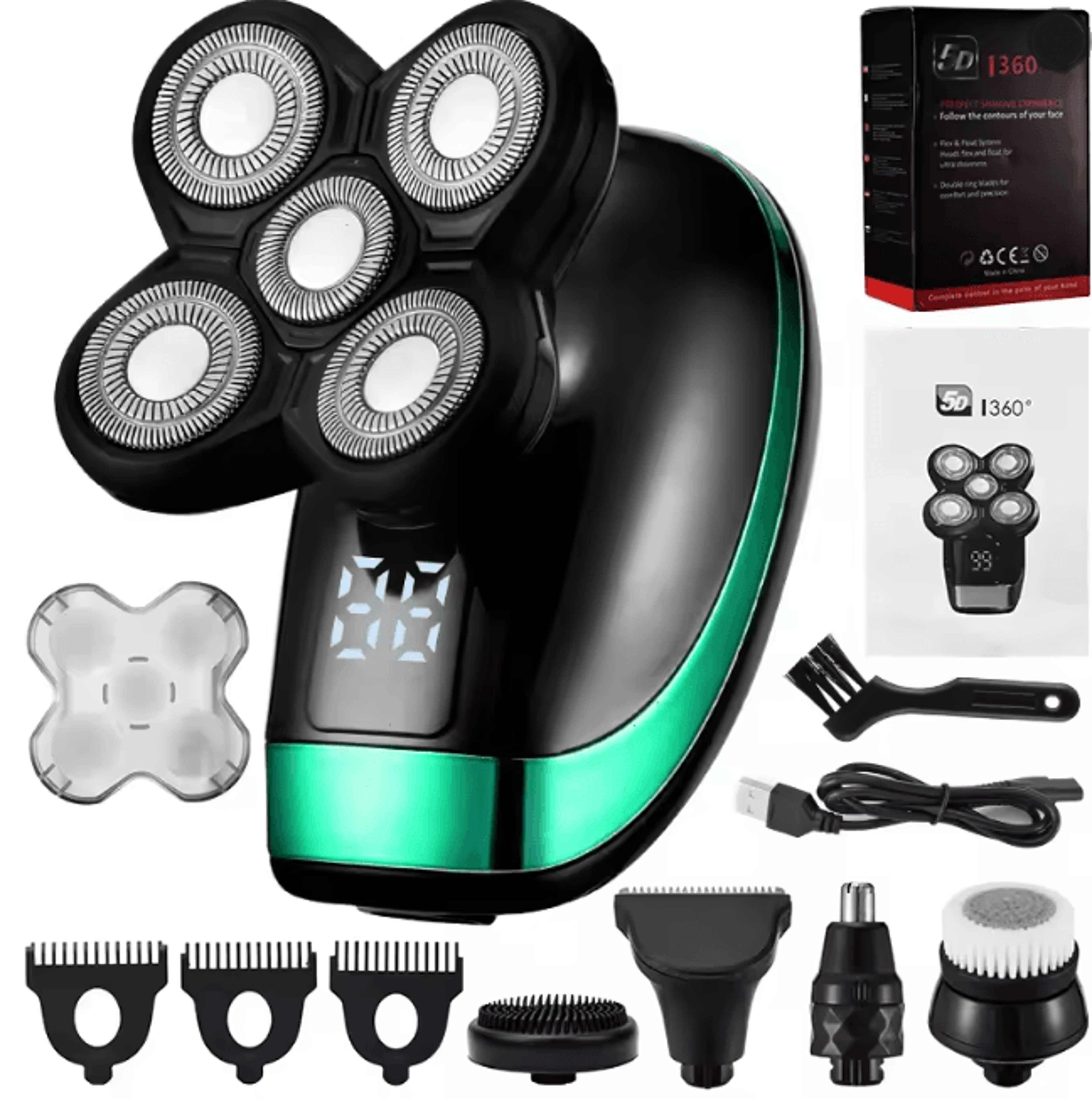 MultiGroom Pro 5 In 1 Bald Head Electric Shaver Mens Grooming Kit 5