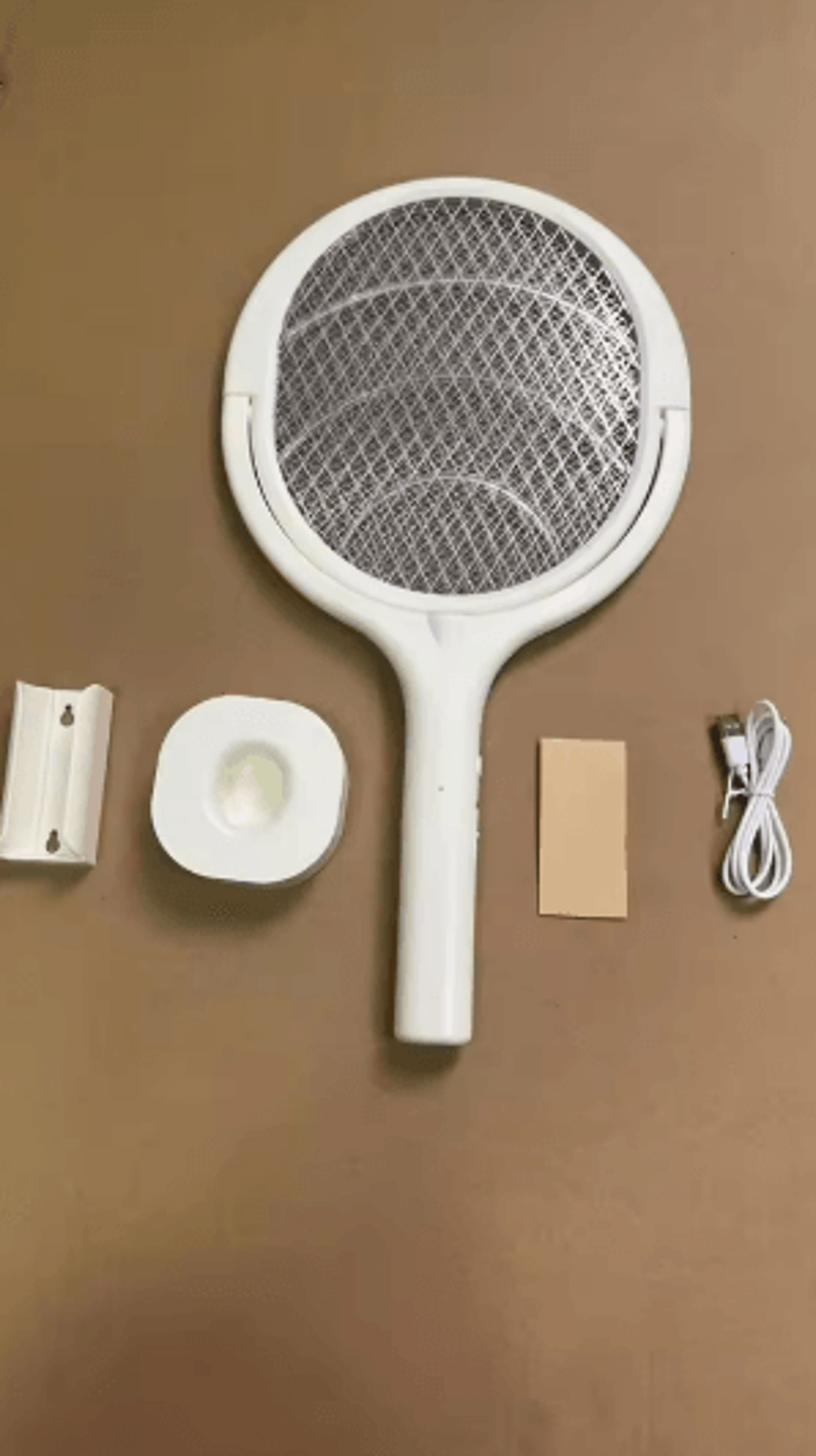 Rechargeable Electric Mosquito Swatter Bug Zapper Racket With LED Lamp 4