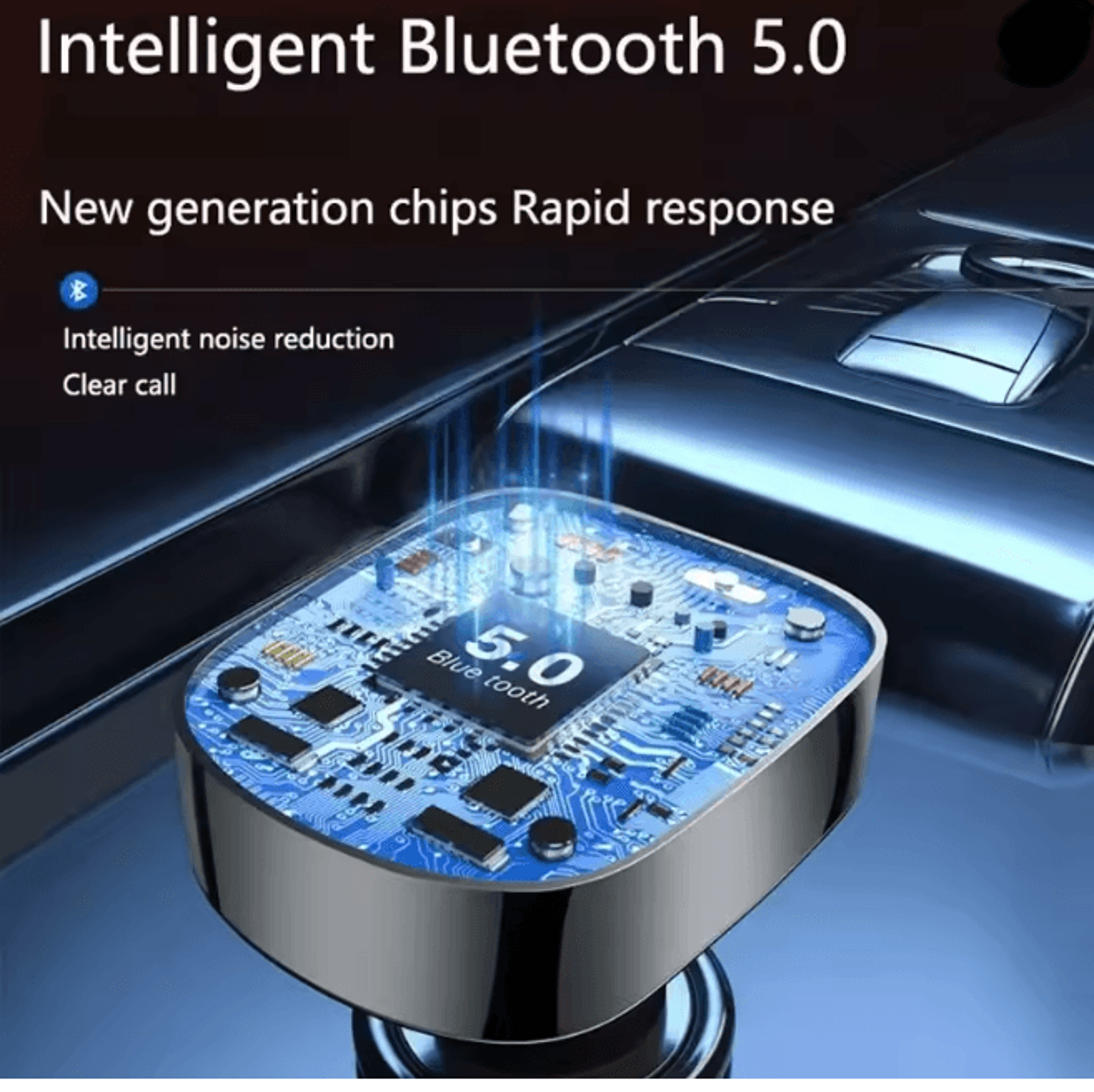 DriveTune Bluetooth Car MP3 Player With Dual USB Fast Charger 1