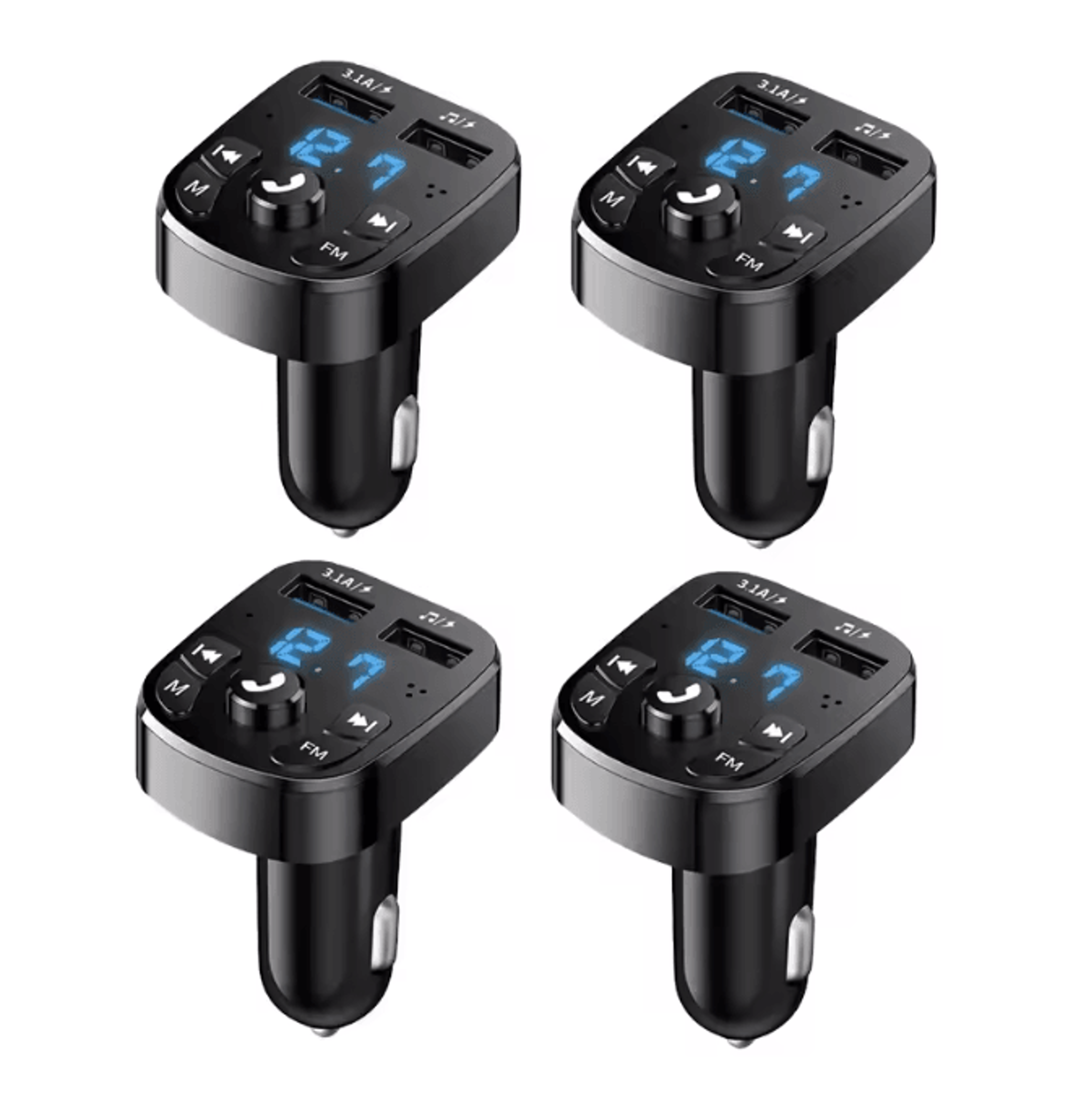 DriveTune Bluetooth Car MP3 Player With Dual USB Fast Charger 6