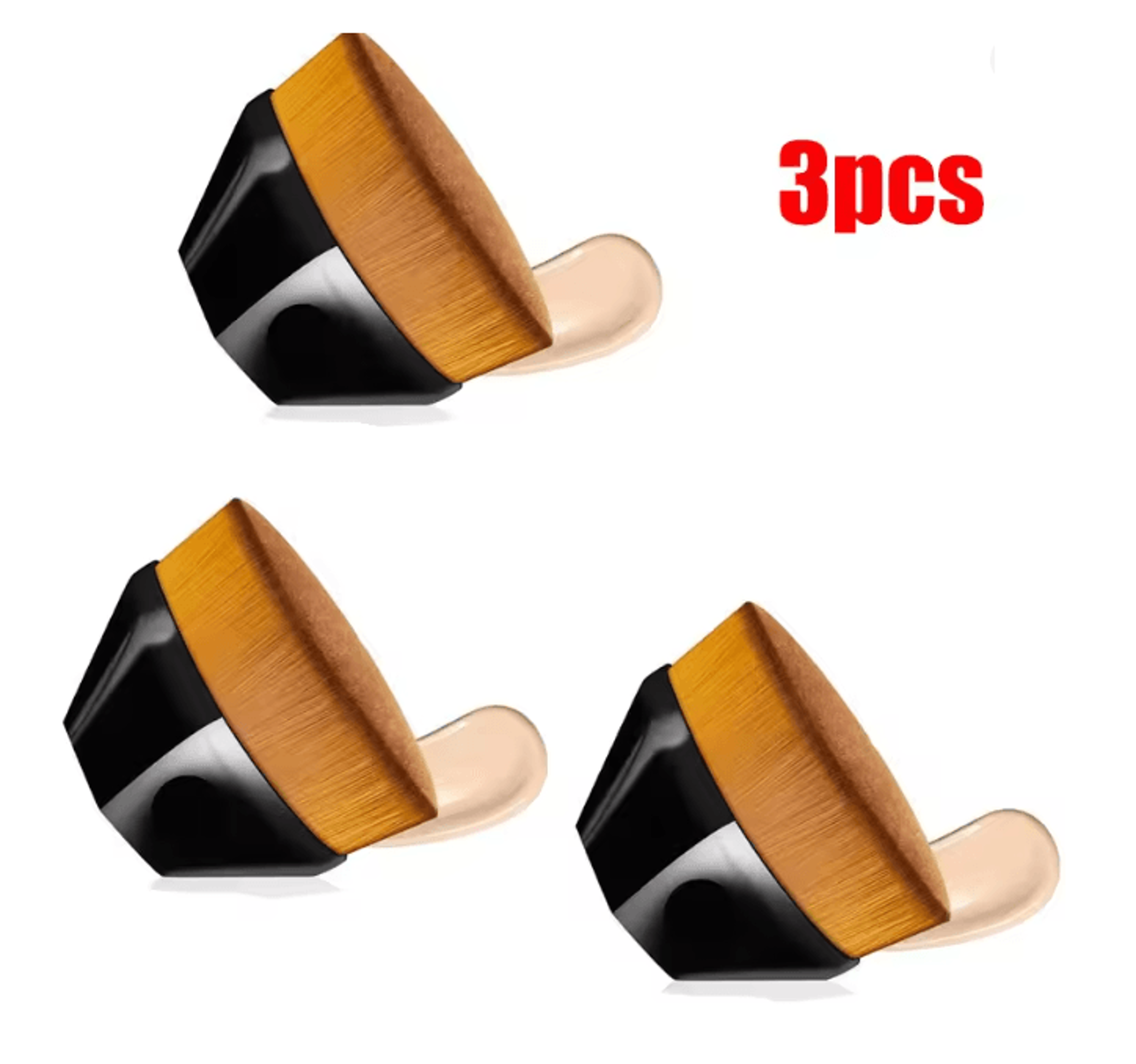 Hexagonal Kabuki Foundation Makeup Brush Set Flawless Coverage 14