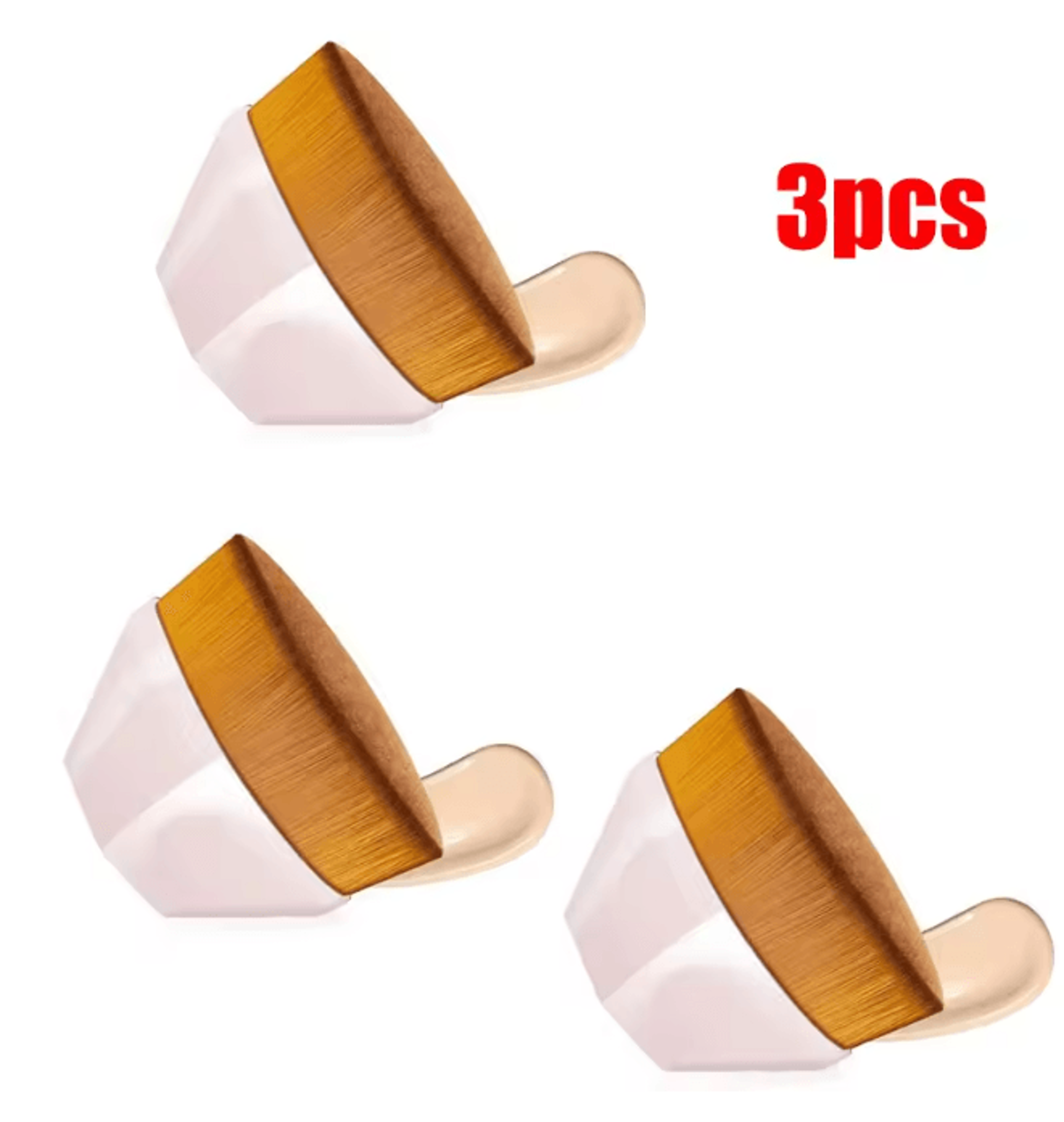 Hexagonal Kabuki Foundation Makeup Brush Set Flawless Coverage 15