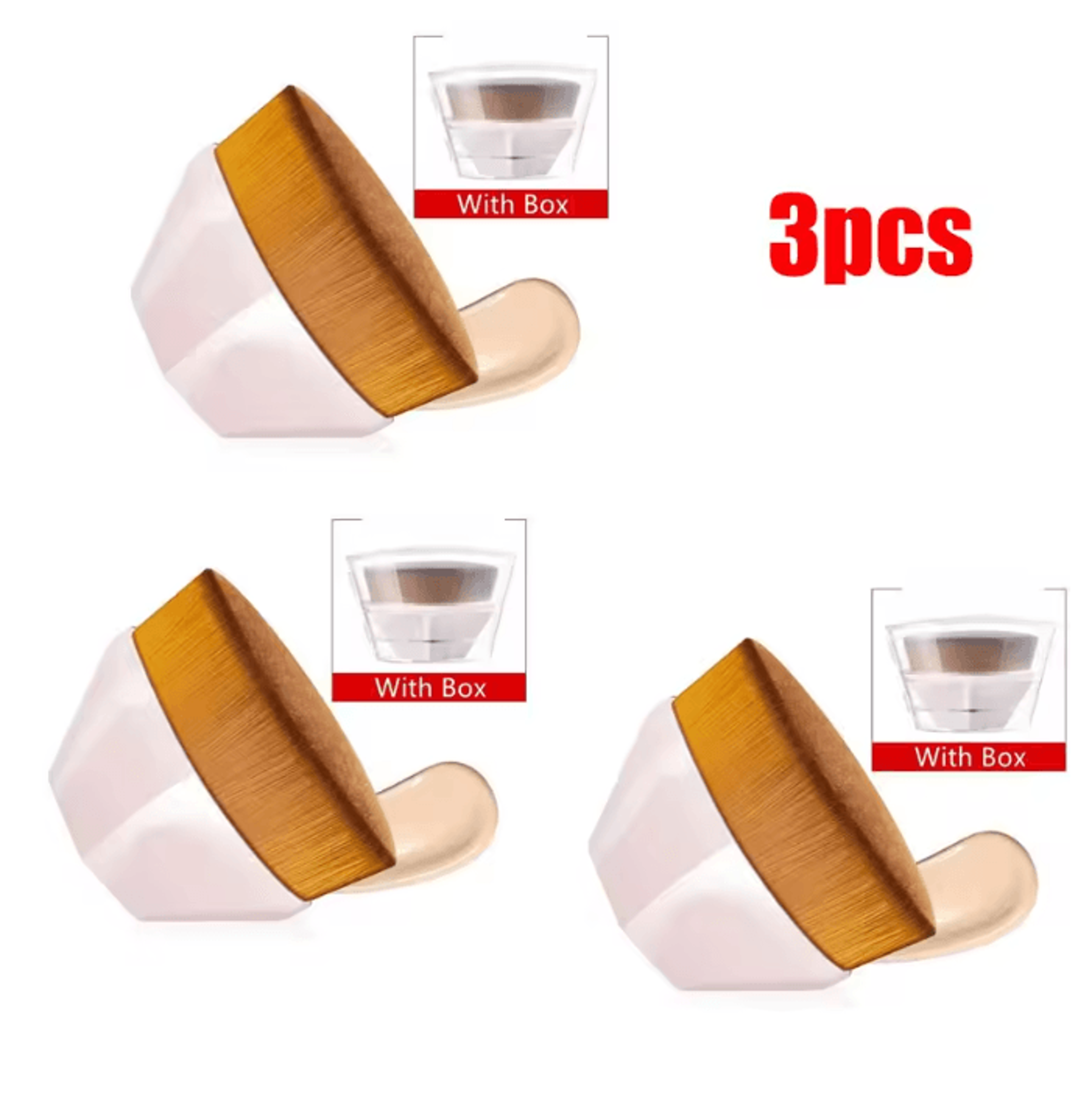 Hexagonal Kabuki Foundation Makeup Brush Set Flawless Coverage 3