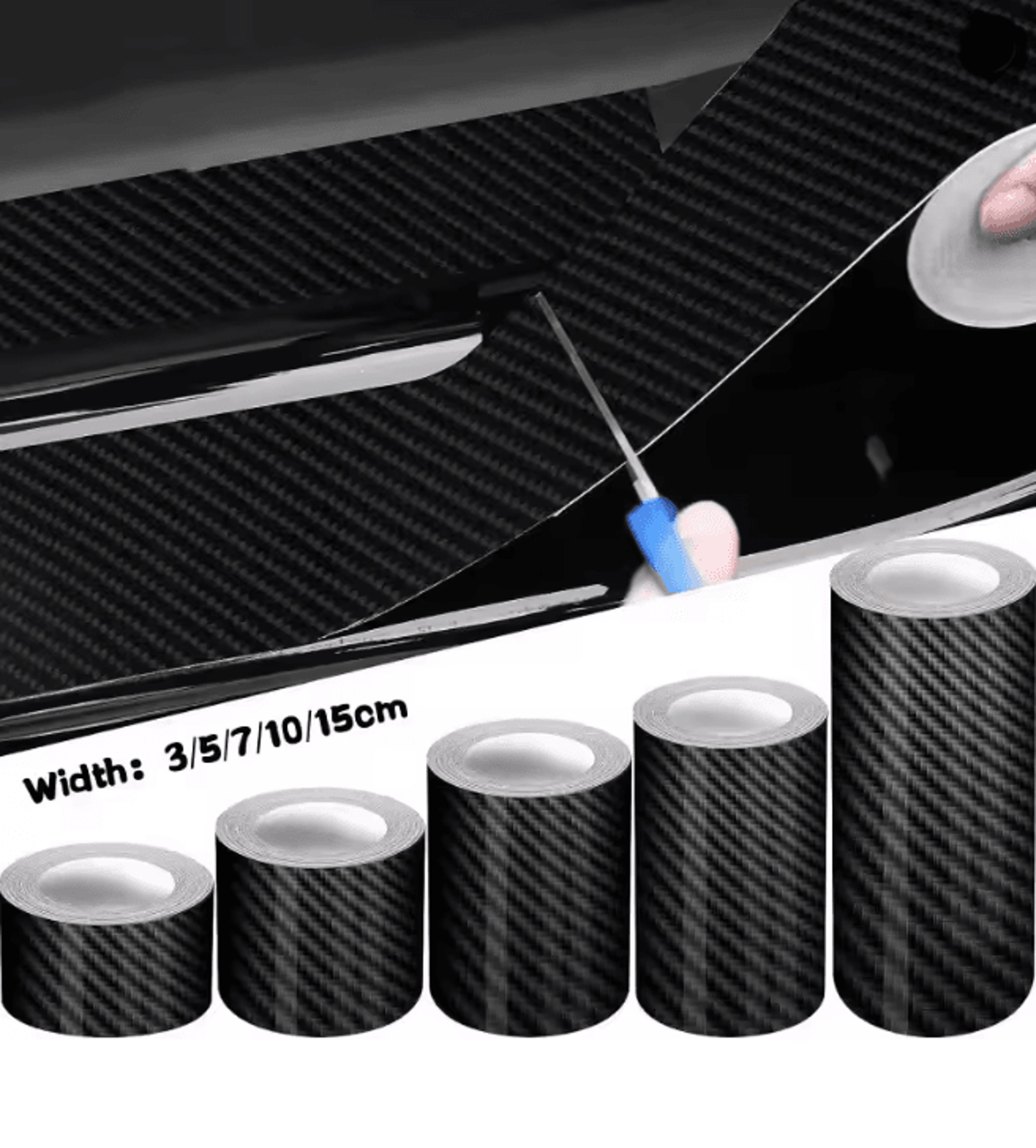 Carbon Fiber Car Door Sill Protector Anti Scratch Threshold Sticker 0
