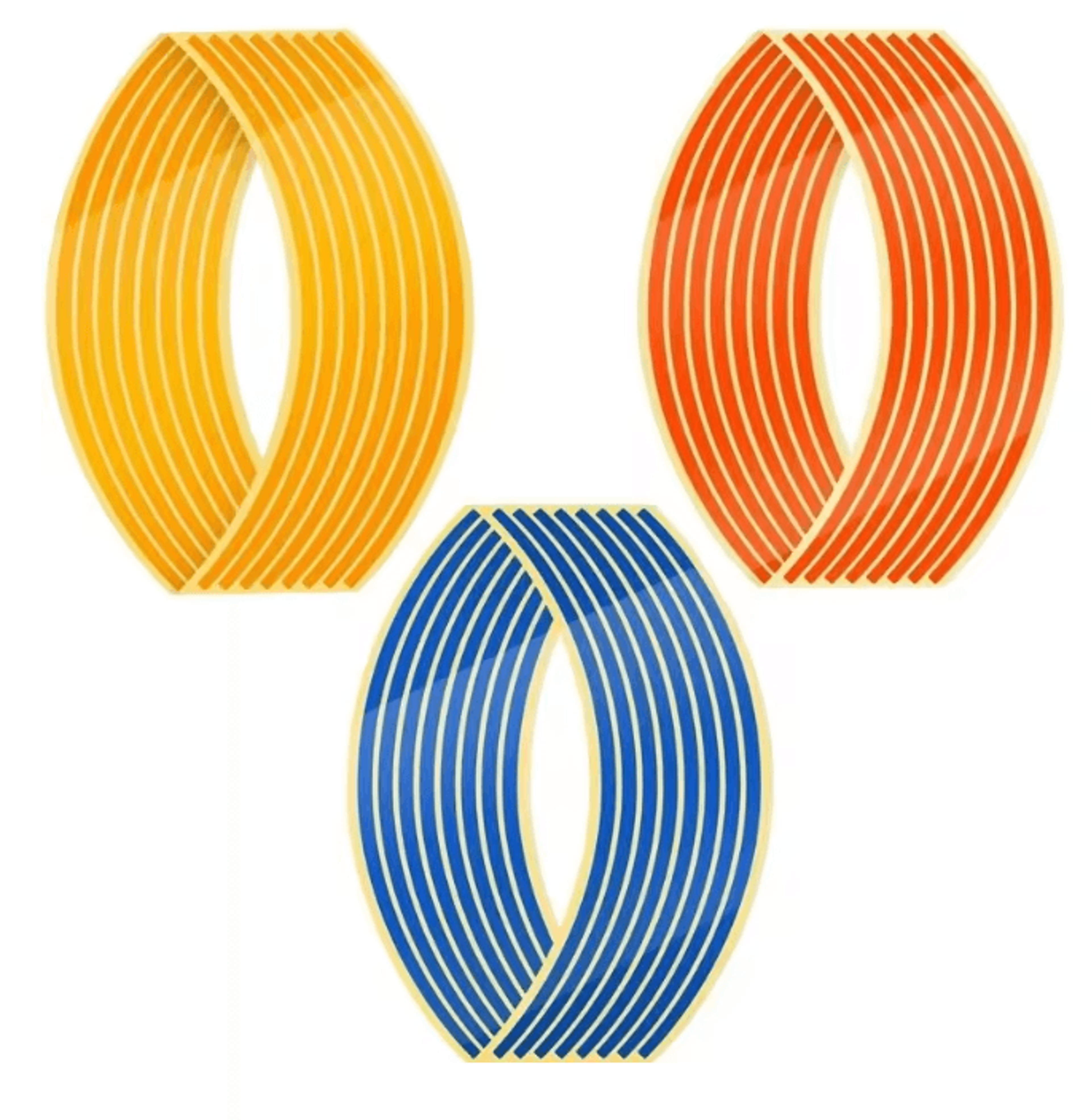 Reflective Motorcycle Wheel Rim Stripe Stickers For Bike And Motorbike 21
