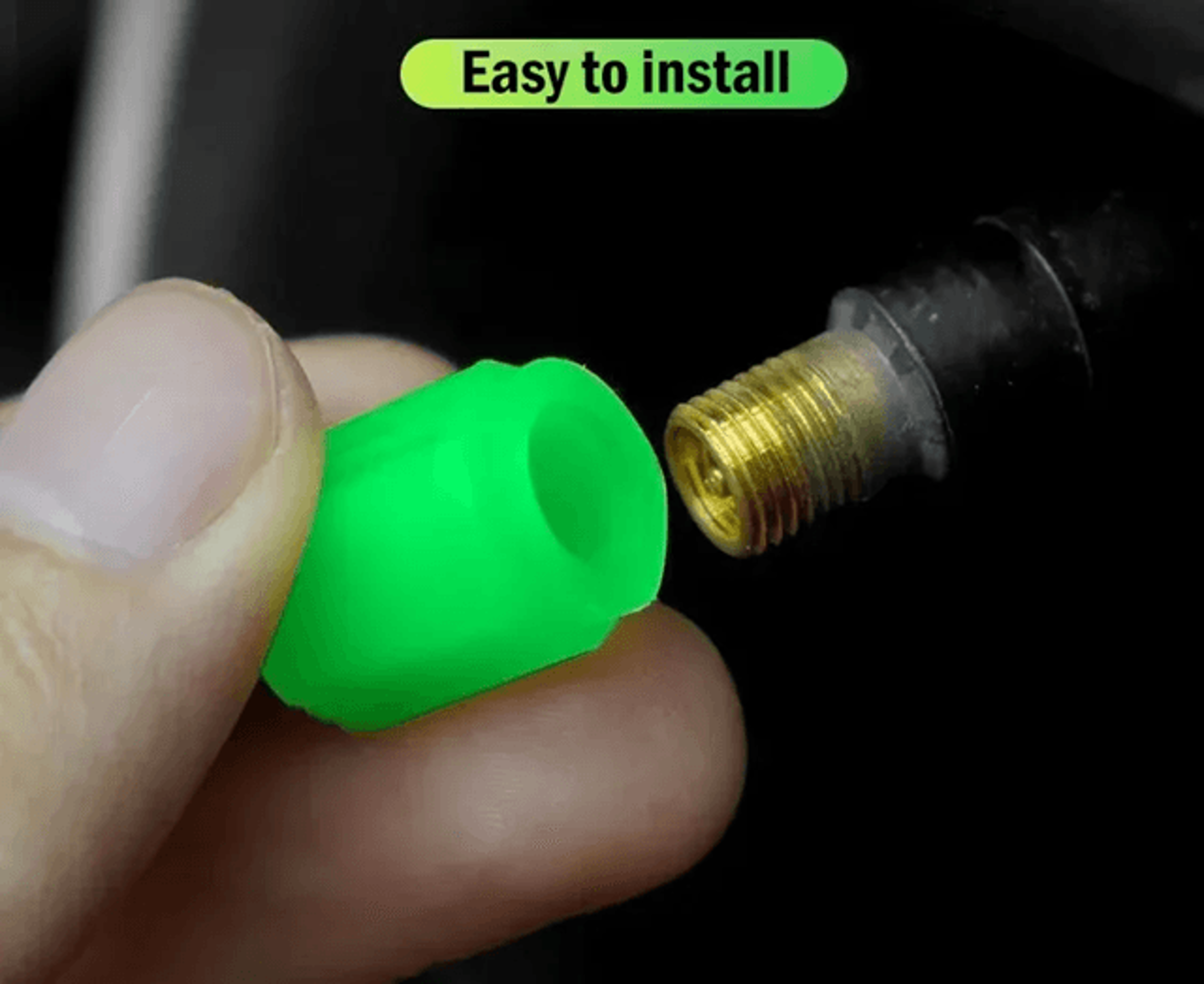 GlowRide Luminous Valve Caps Night Safety Tire Accessories 1