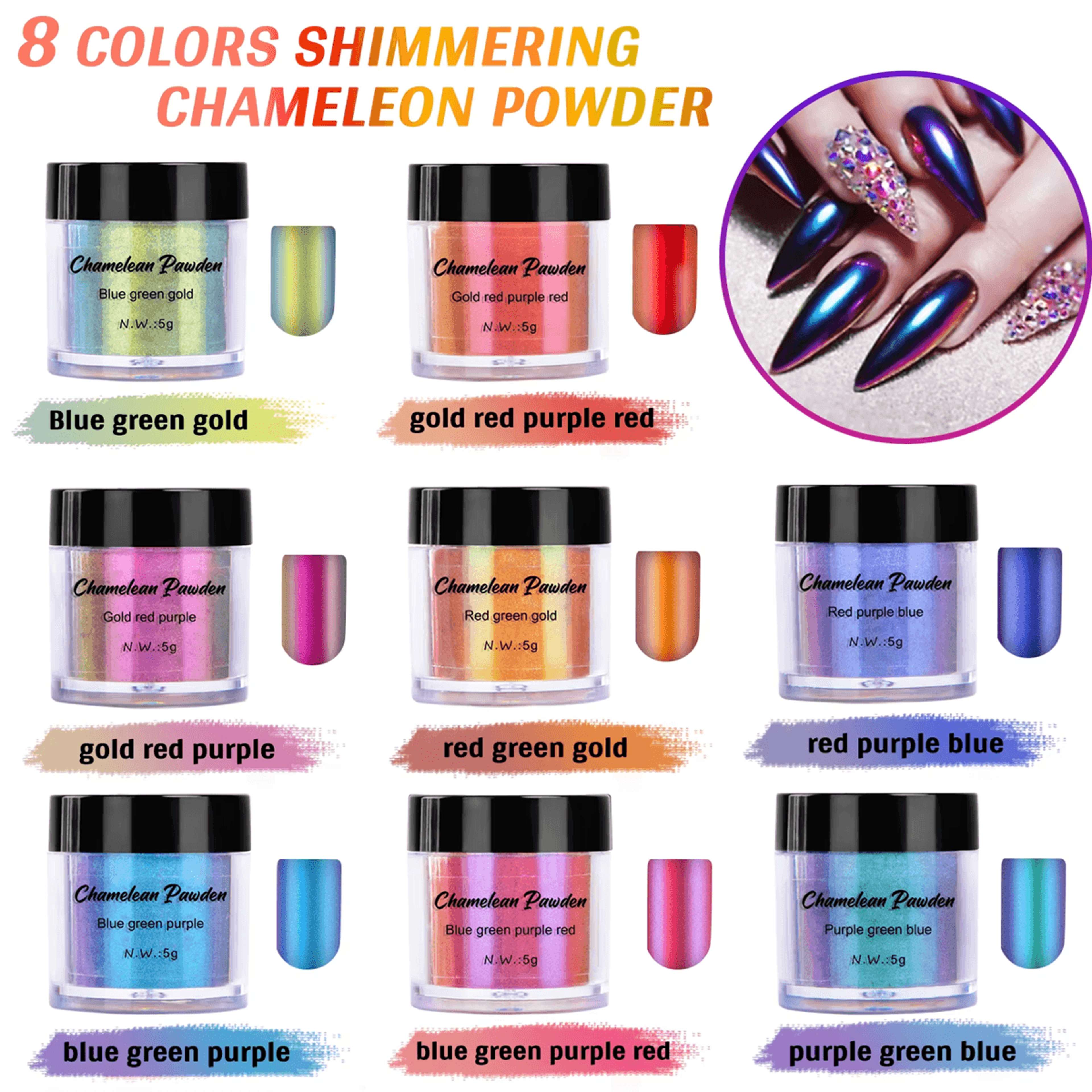 Chameleon Pearl Pigment Powder For Epoxy Resin Slime And DIY Crafts 1