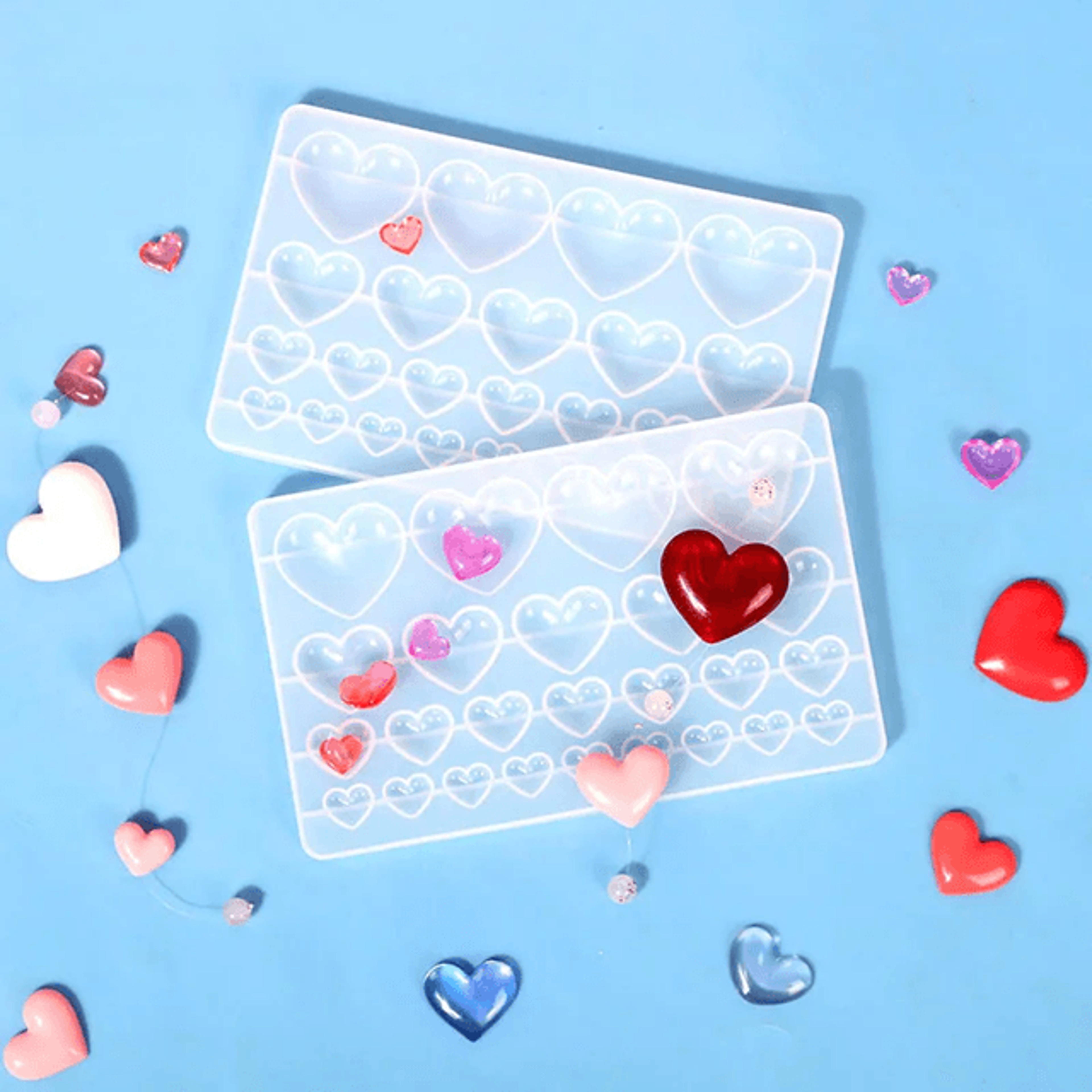 Heart Shape Silicone Mold For Resin Jewelry Crafts And Baking 0
