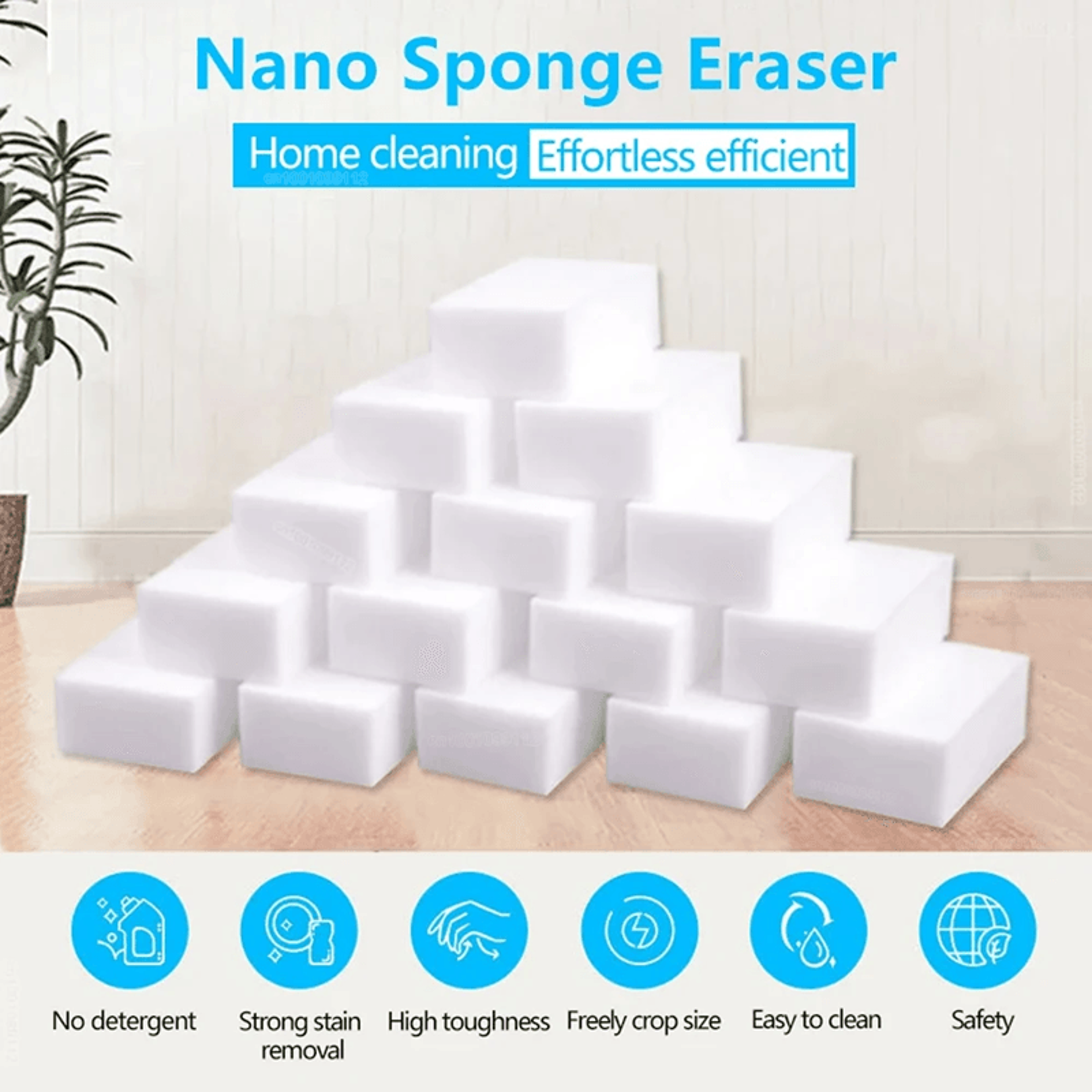 Magic Melamine Sponge Eraser For Kitchen And Bathroom Cleaning 0
