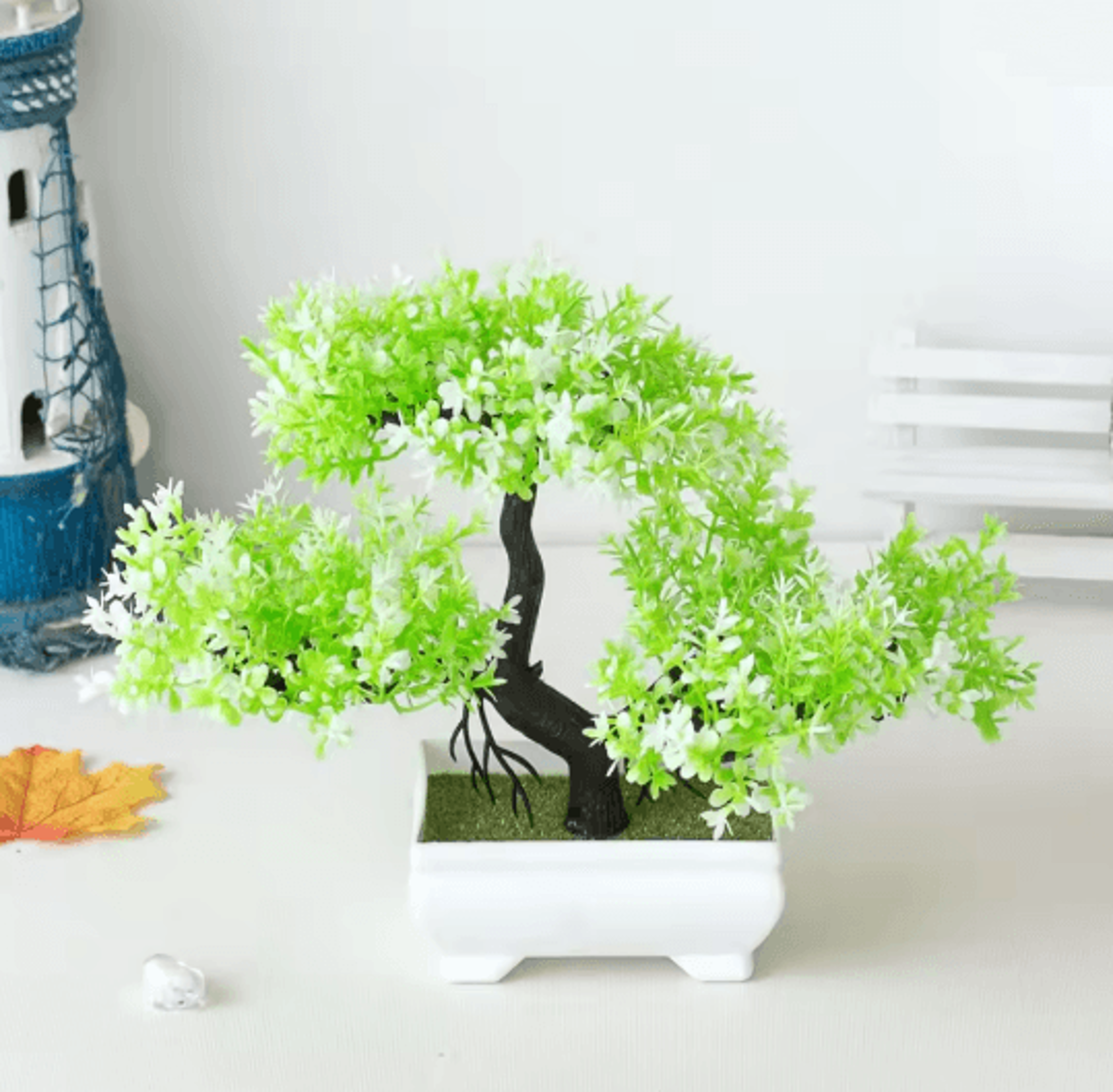 Artificial Bonsai Plant Small Potted Fake Tree Home Decor 8