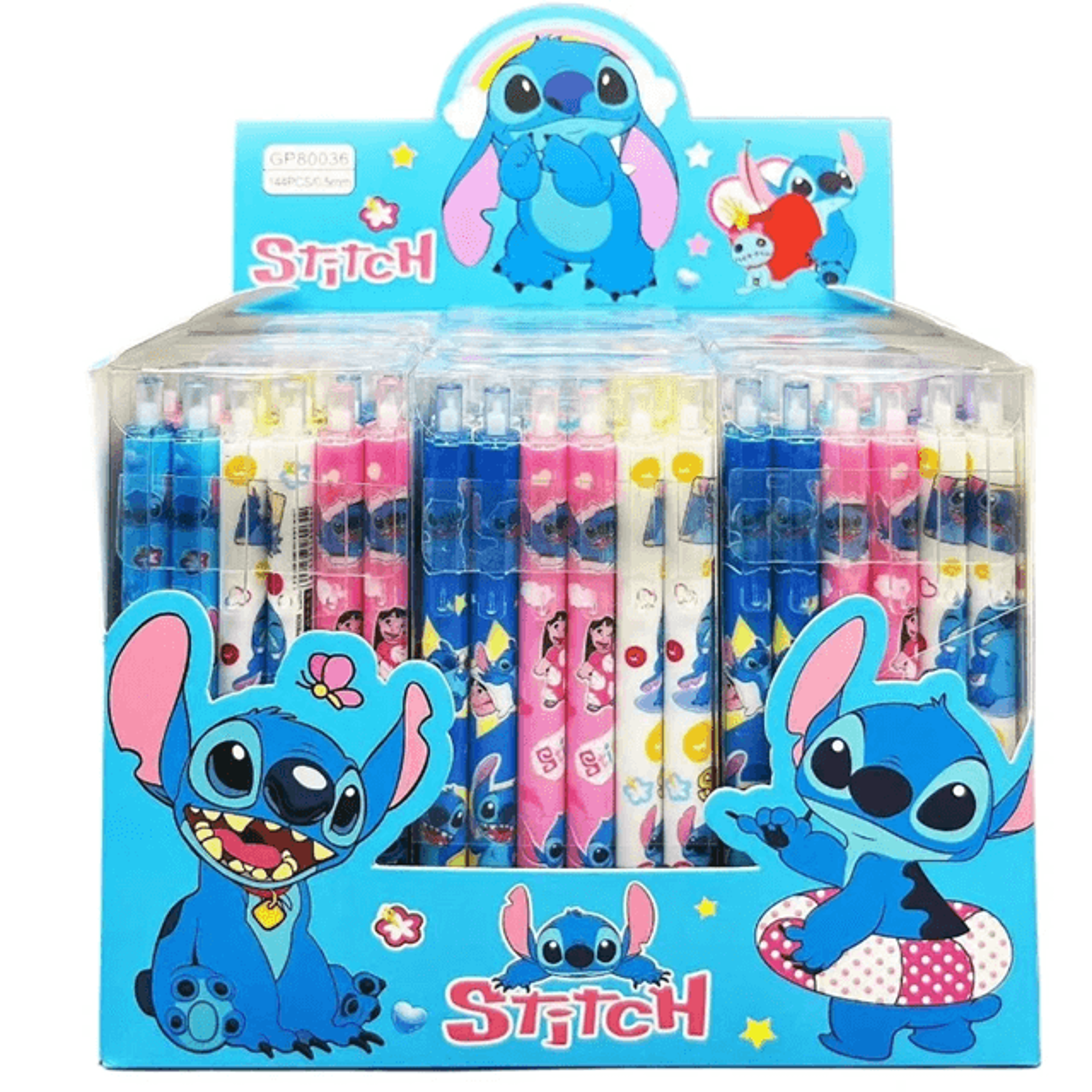 Cartoon Stitch Gel Pen Set Cute Black Ink Writing Pens 12 Pack 0