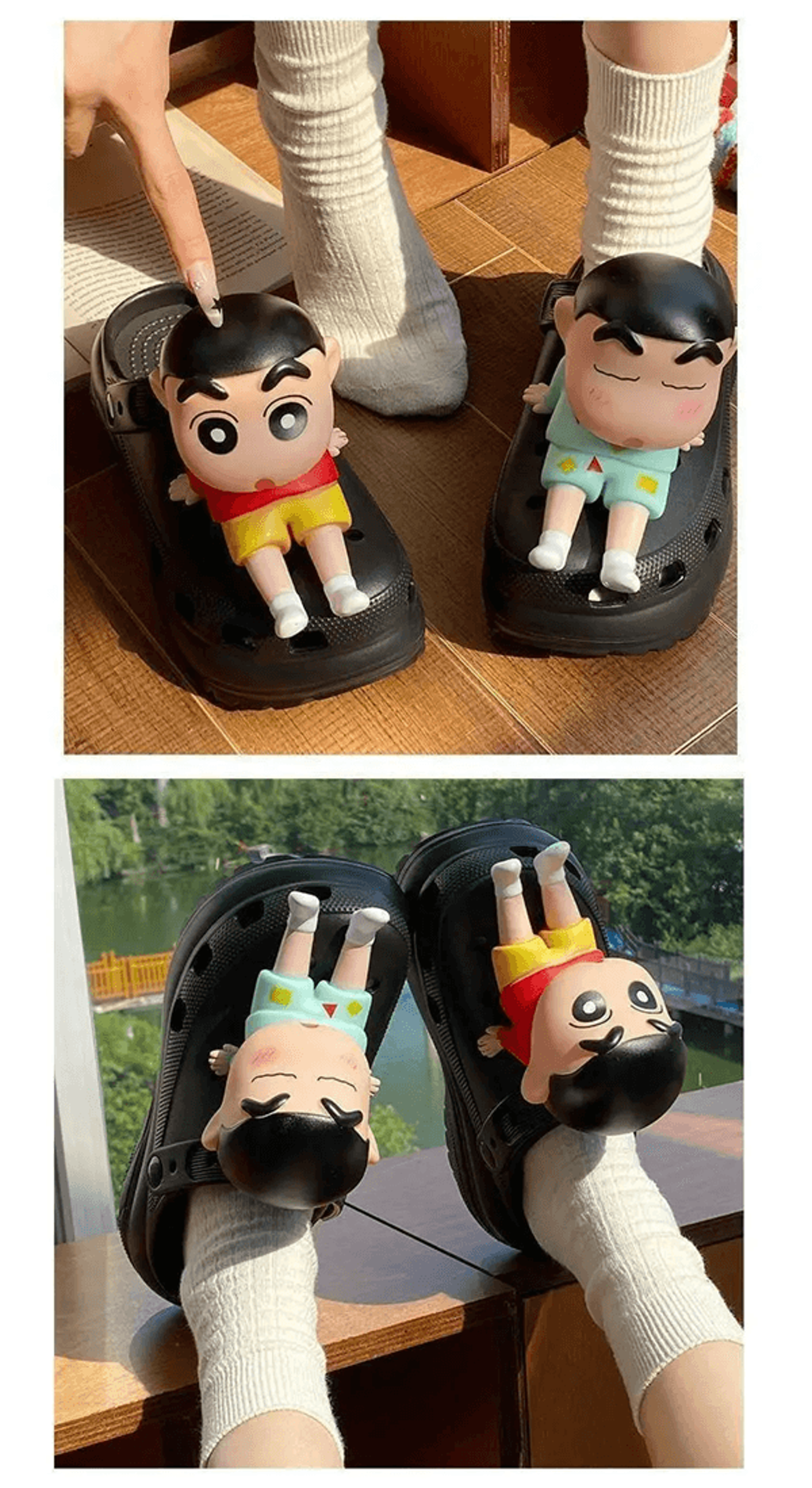 Crayon Shinchan Shoe Charms Anime Cartoon Buckle Decorations 2