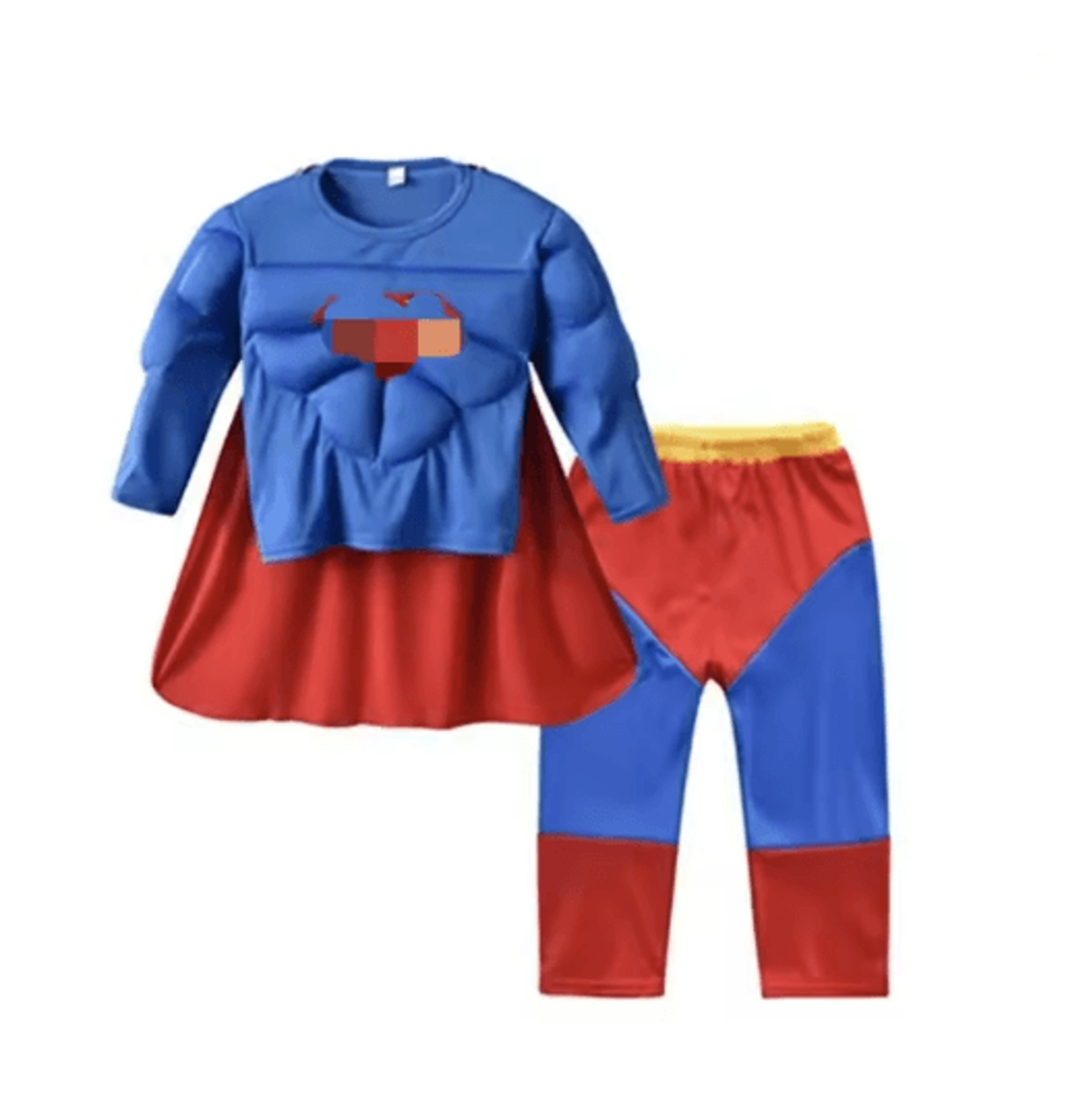 Kids Superhero Muscle Costume With Mask And Cloak 5