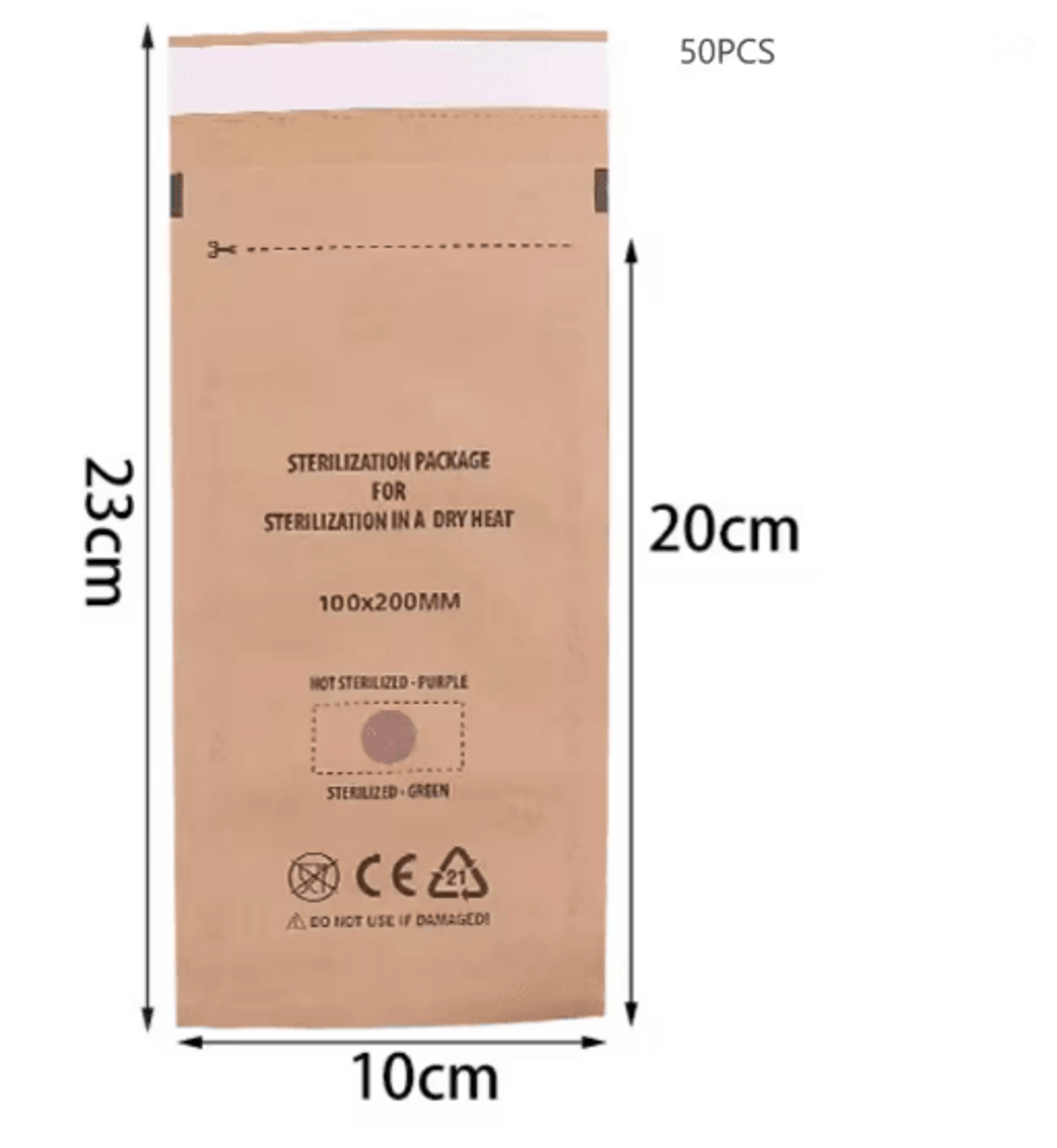 Disposable Kraft Paper Sterilization Bags For Nail Tools Manicure And Salon Use 2