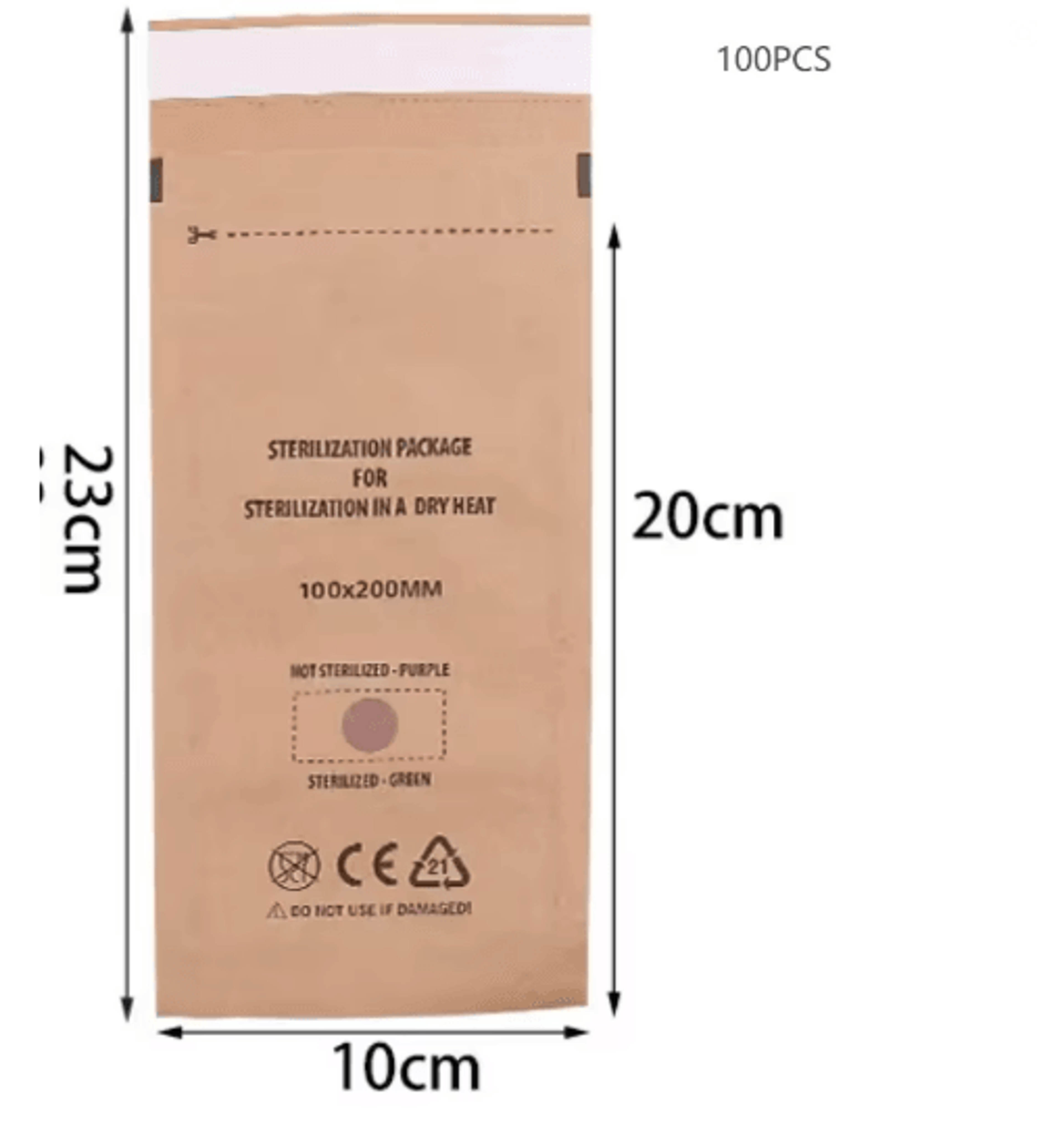 Disposable Kraft Paper Sterilization Bags For Nail Tools Manicure And Salon Use 4