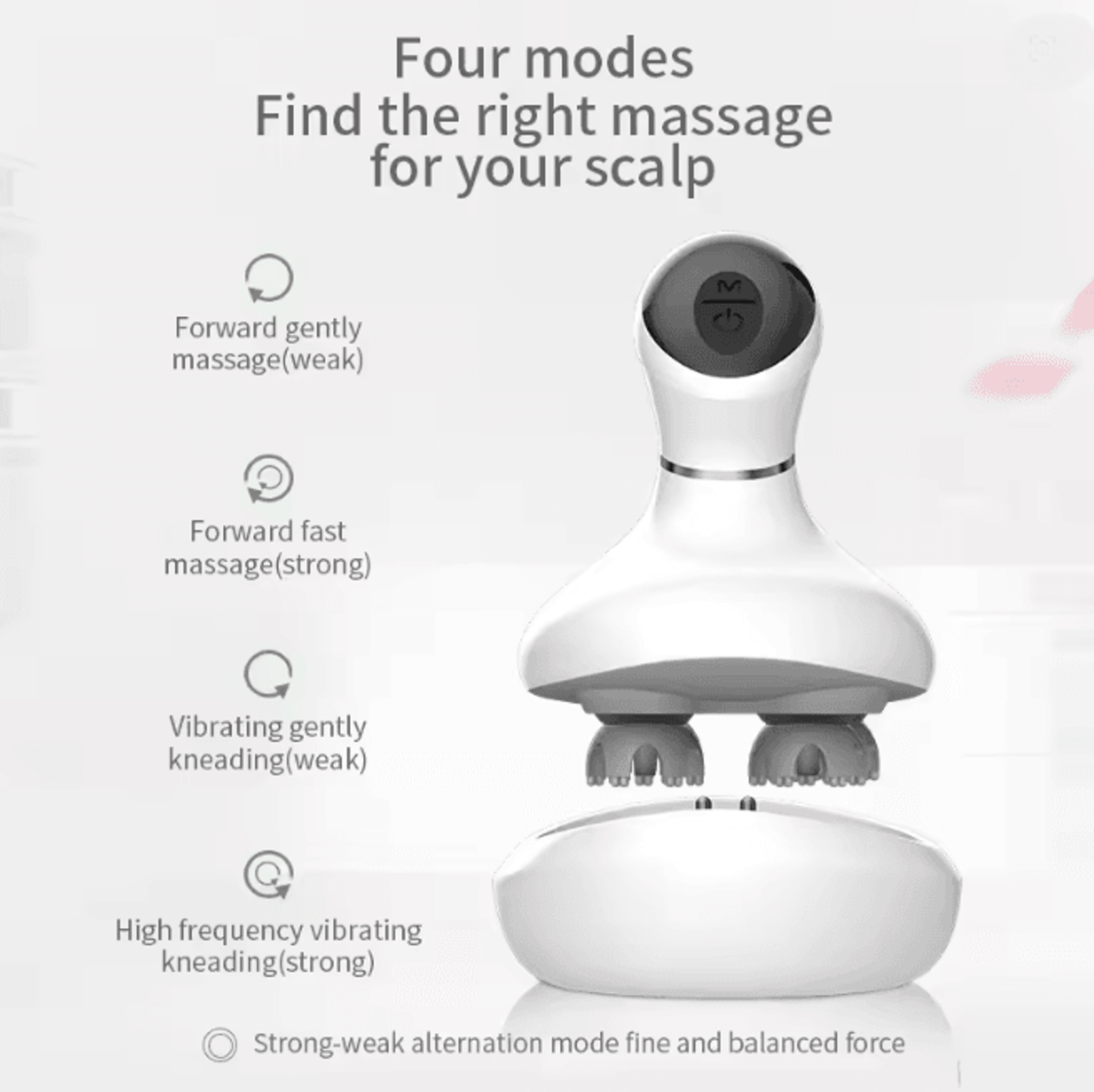 Electric Scalp Head Massager With Vibration Waterproof Wireless Design 2