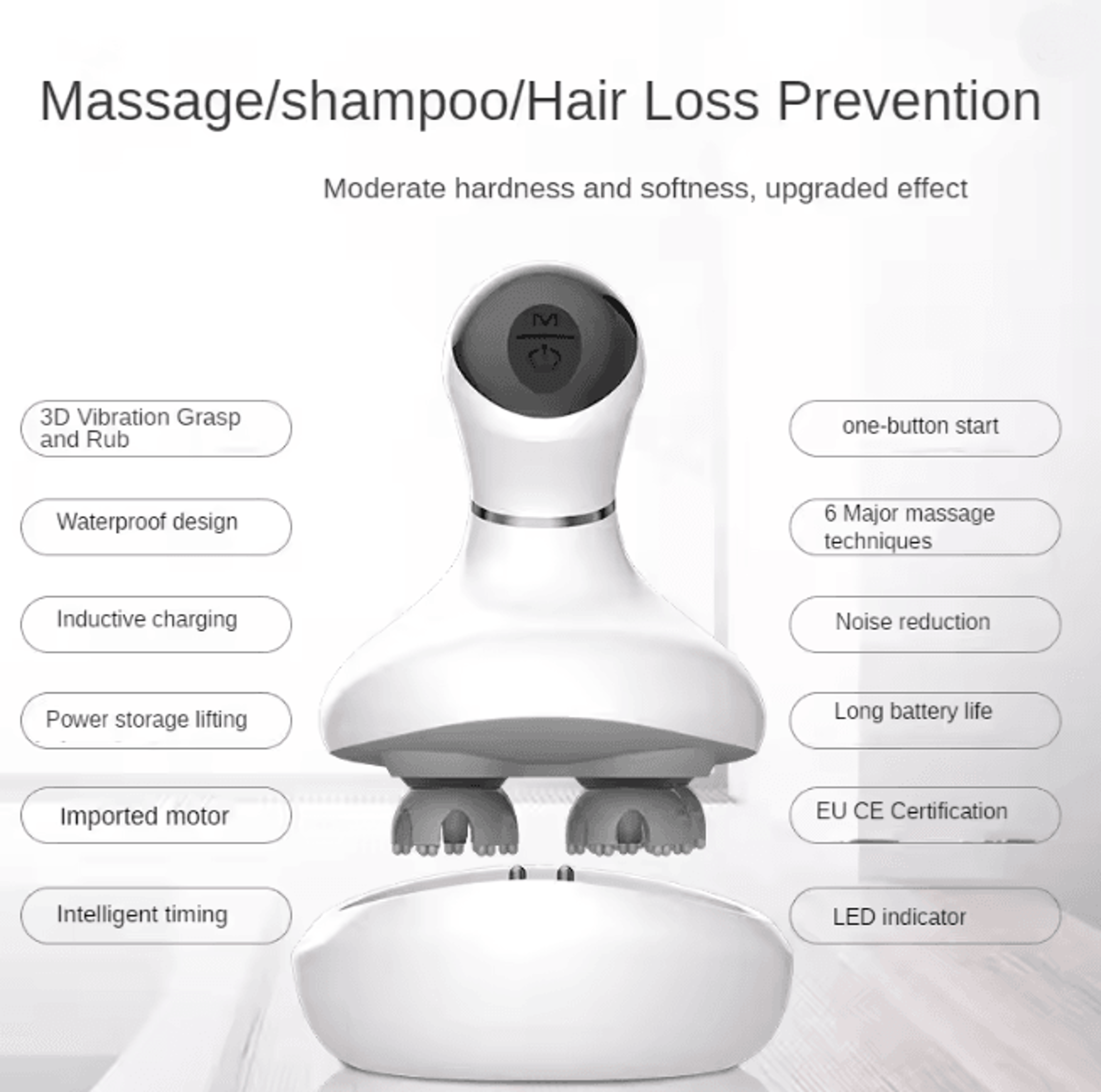Electric Scalp Head Massager With Vibration Waterproof Wireless Design 5