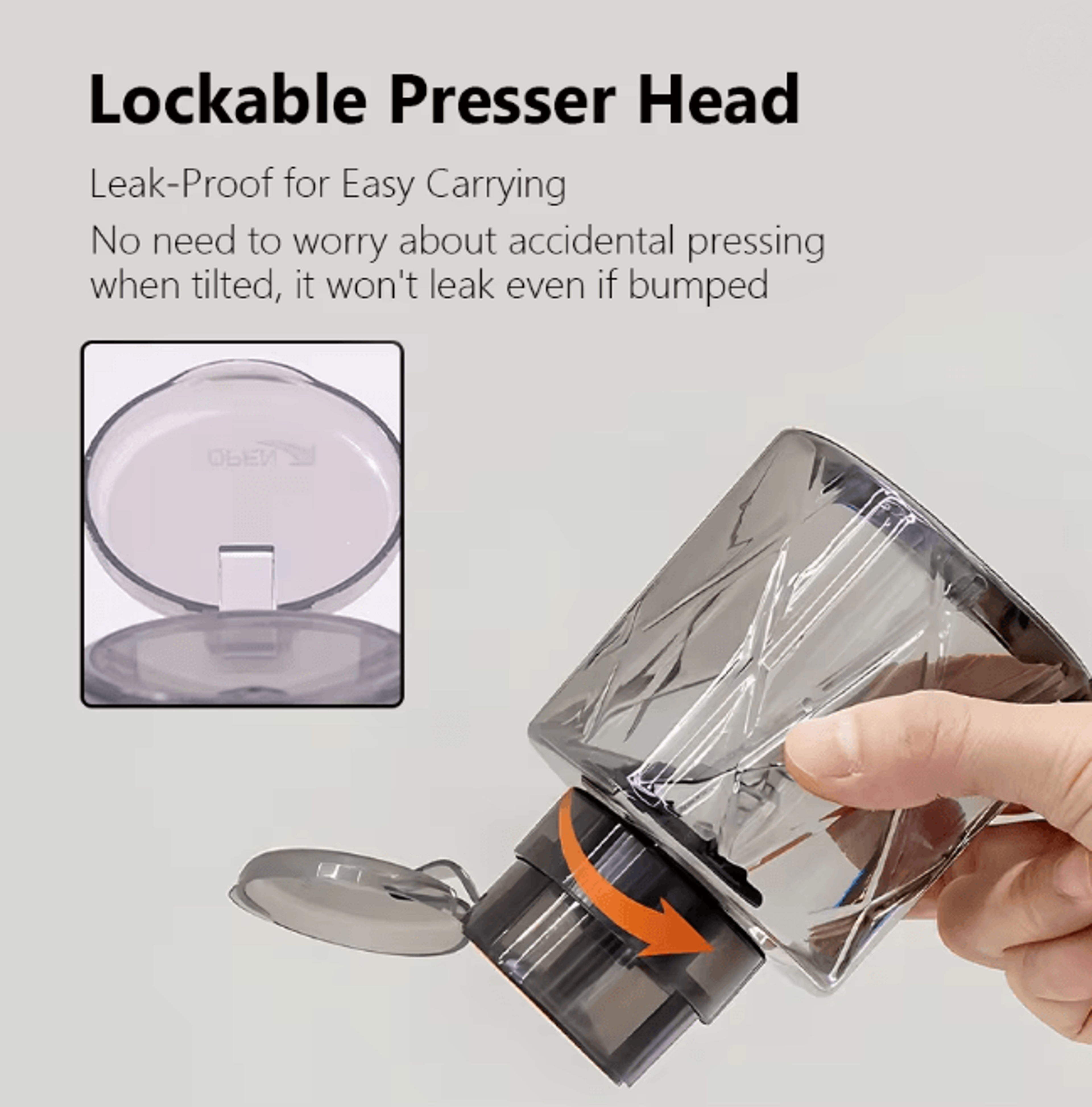 Refillable Lockable Pump Dispenser Bottle For Nail And Makeup Use 1