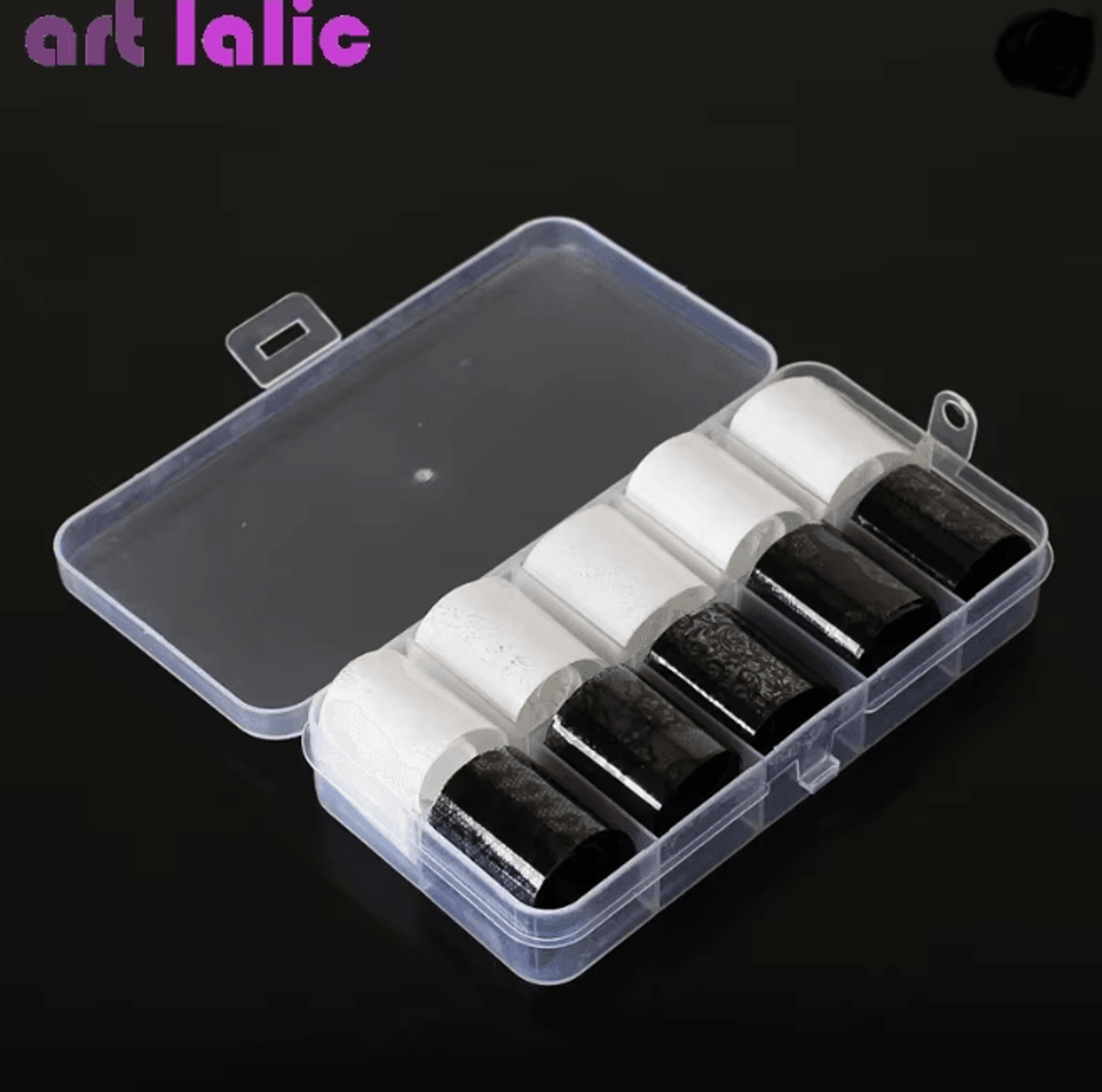 Lace Nail Art Transfer Foil Set 10 Rolls Elegant Floral Wrap Designs 5