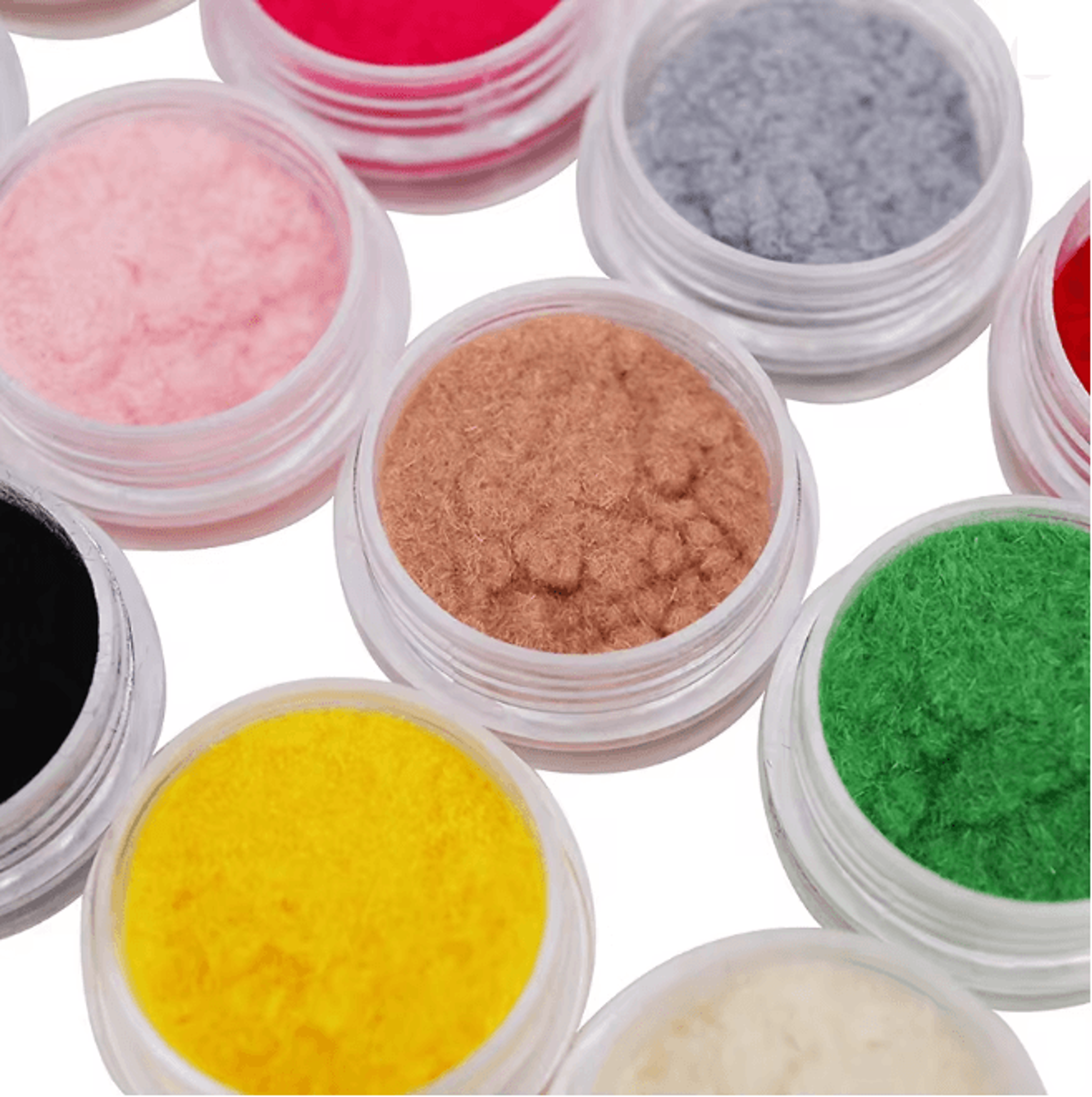 Velvet Nail Art Powder Set 12 Colors Soft Flocking Pigment For Creative Designs 0