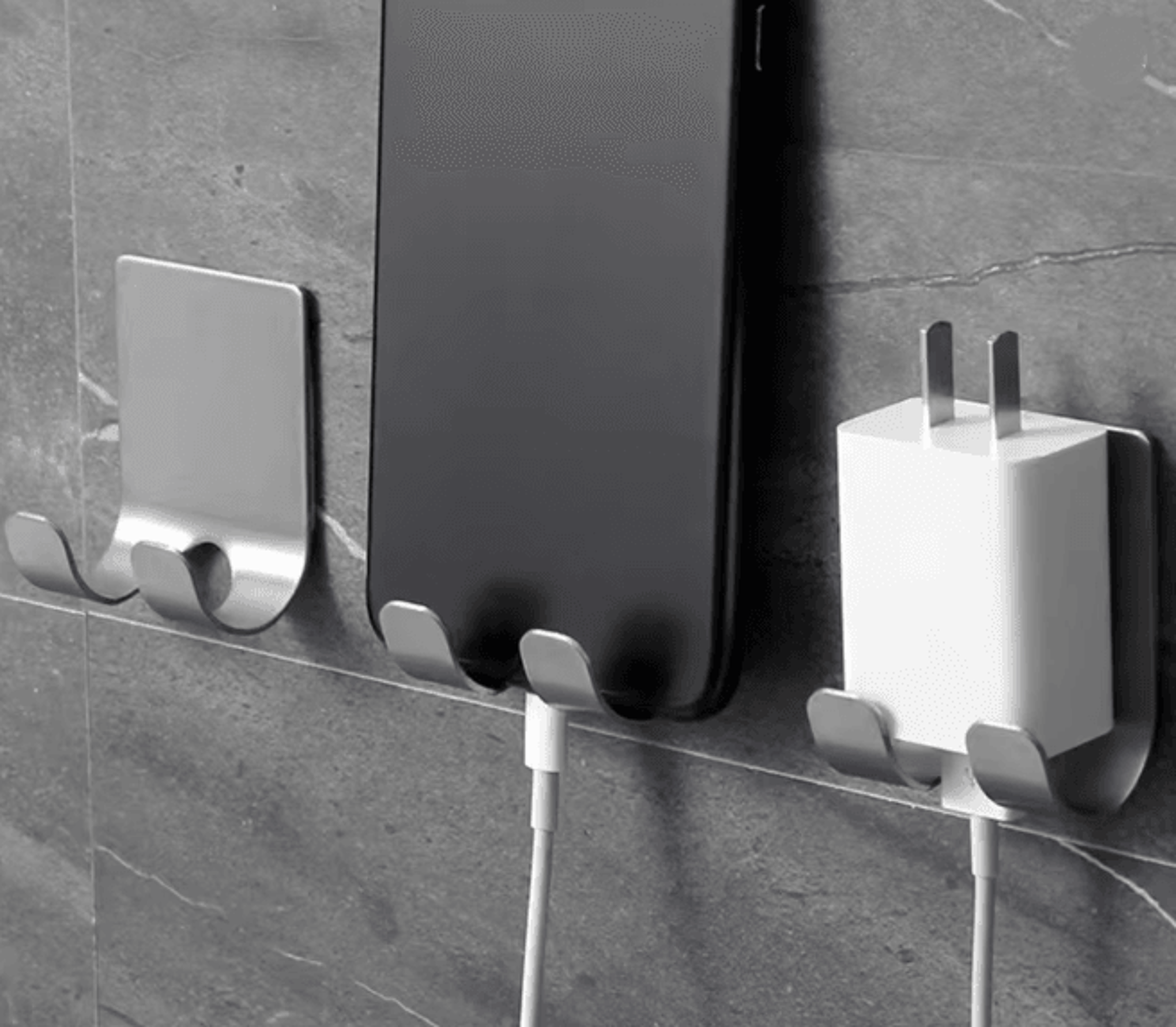 Punch Free Aluminum Razor Holder Wall Mounted Bathroom Storage Hook 6