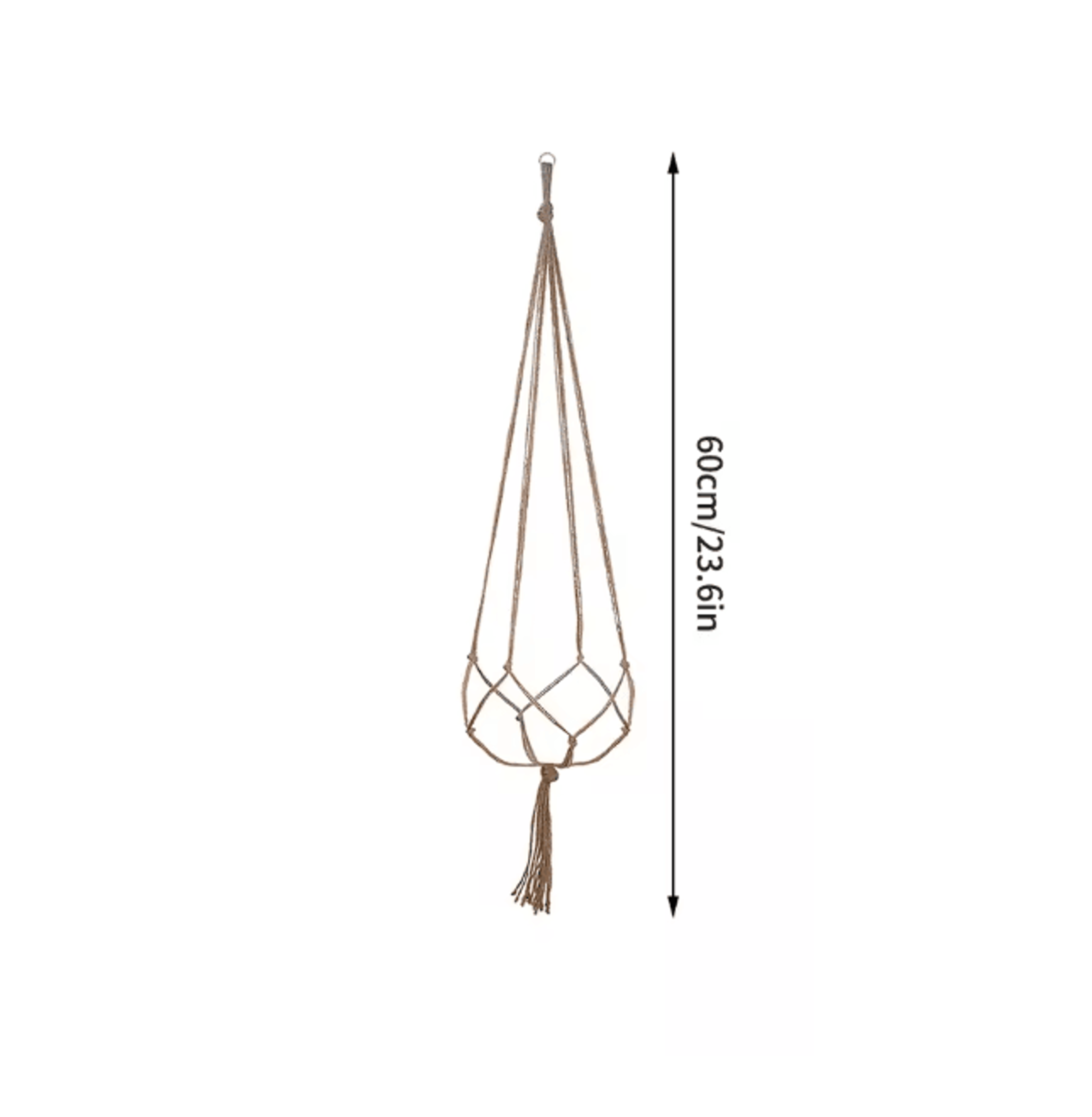 Hand Woven Hanging Plant Holder Cotton Rope Flower Pot Hanger 4