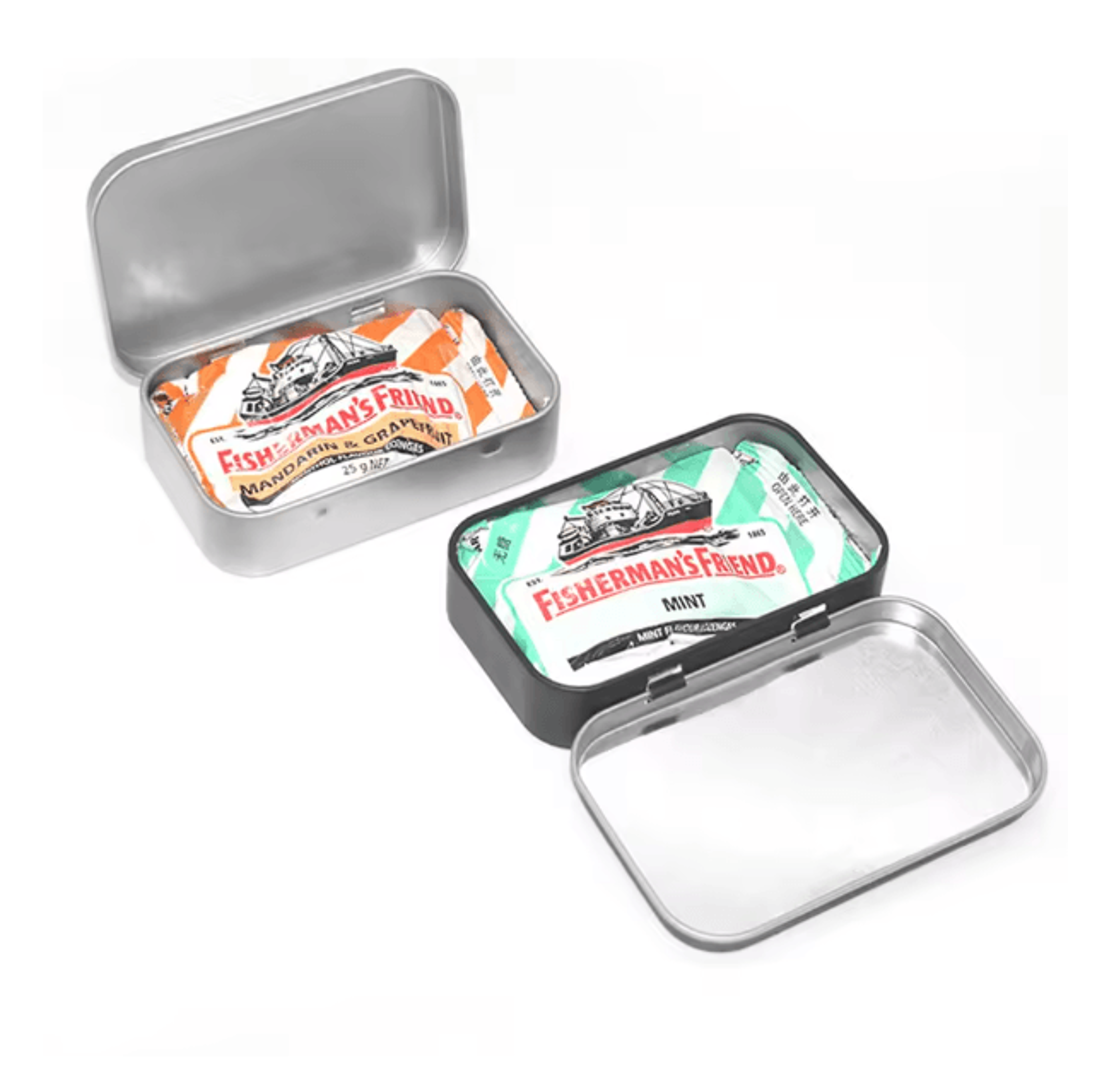 Mini Metal Tin Storage Box Hinged Small Organizer Container 3
