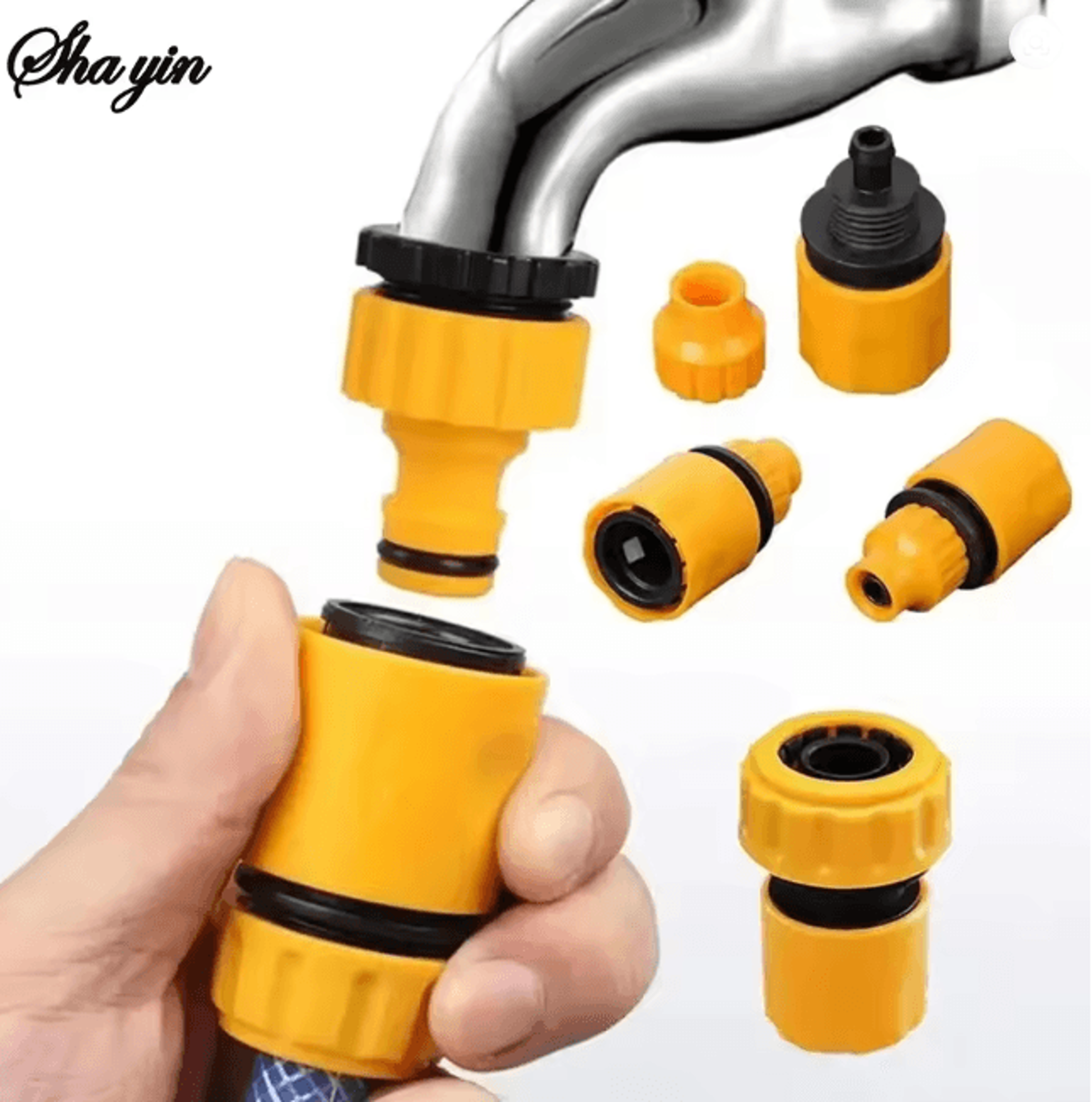 10 Piece Garden Hose Quick Connector Set Faucet Adapter For Irrigation 4
