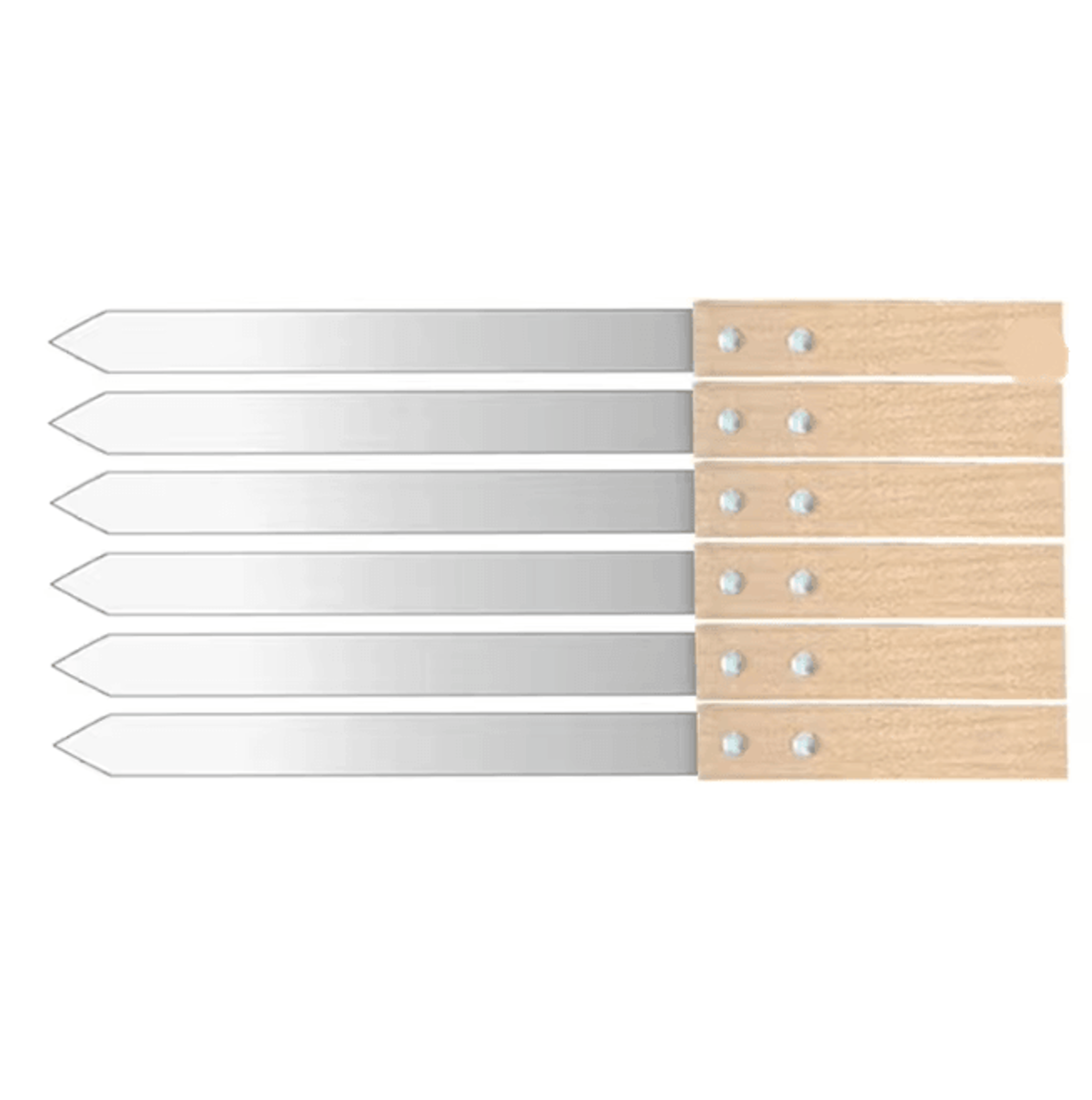 Wide Flat Stainless Steel BBQ Skewers For Kebab And Grilling 5