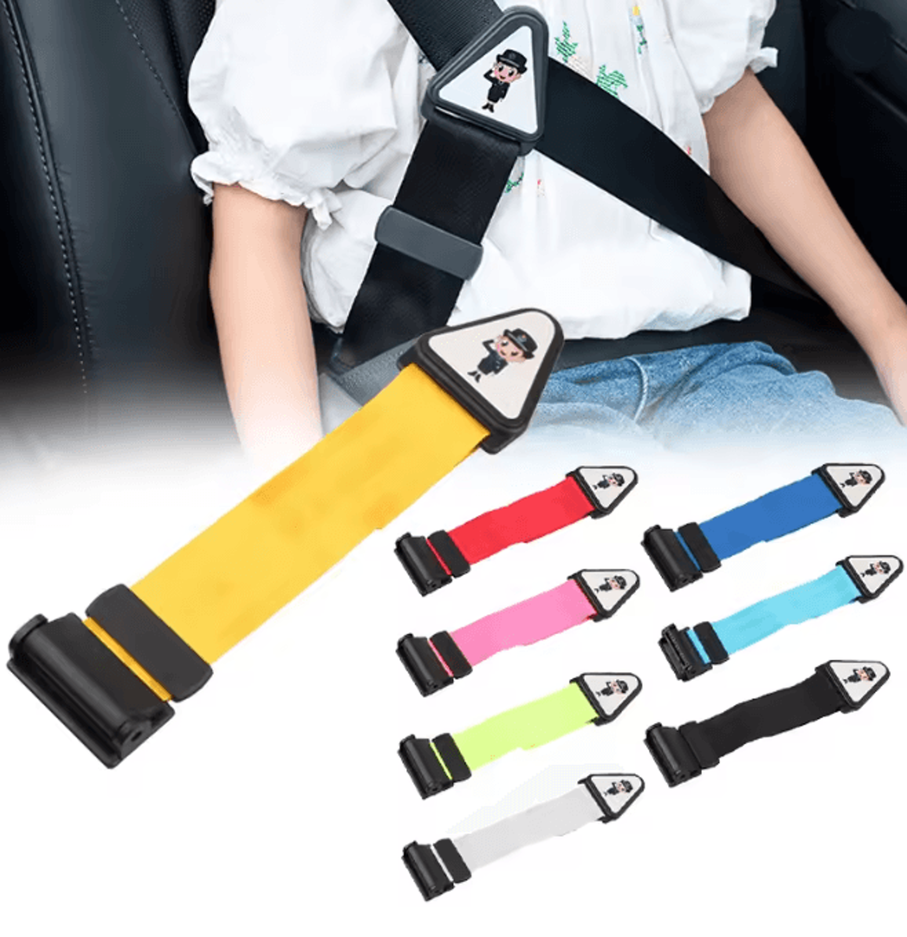 Child Seat Belt Adjuster Shoulder Guard Safety Buckle For Kids 0